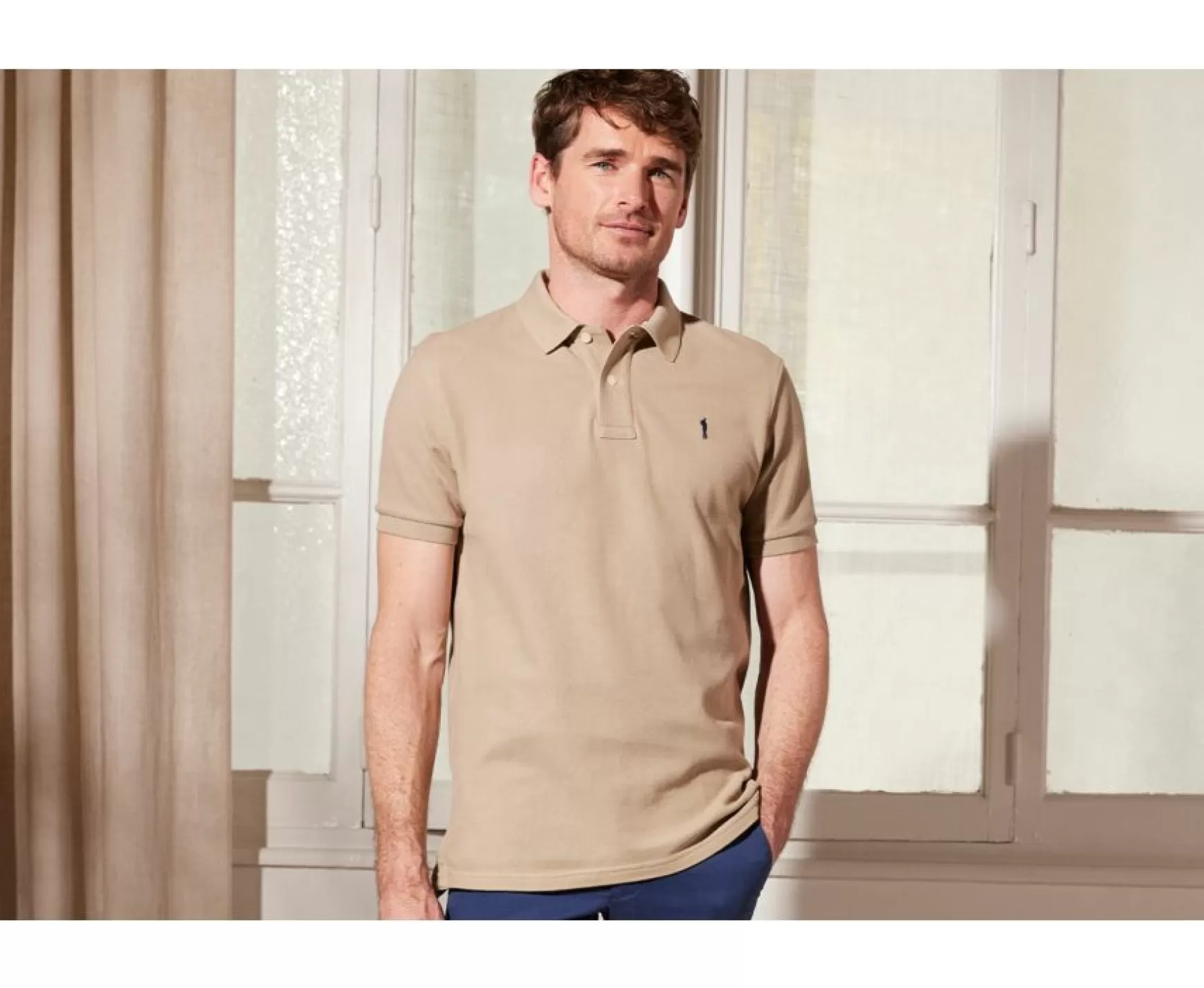 Bexley Adjusted Fit | Men'S Polo Shirt Andy Ii Beige