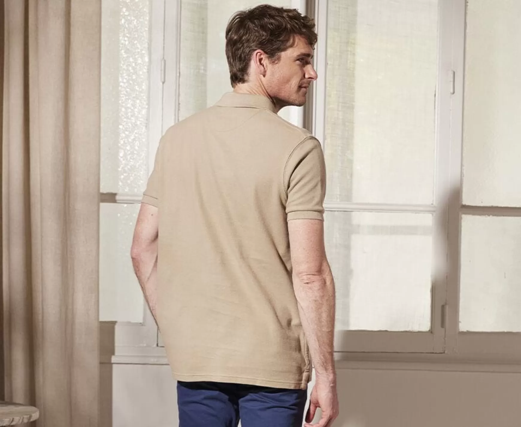 Bexley Adjusted Fit | Men'S Polo Shirt Andy Ii Beige