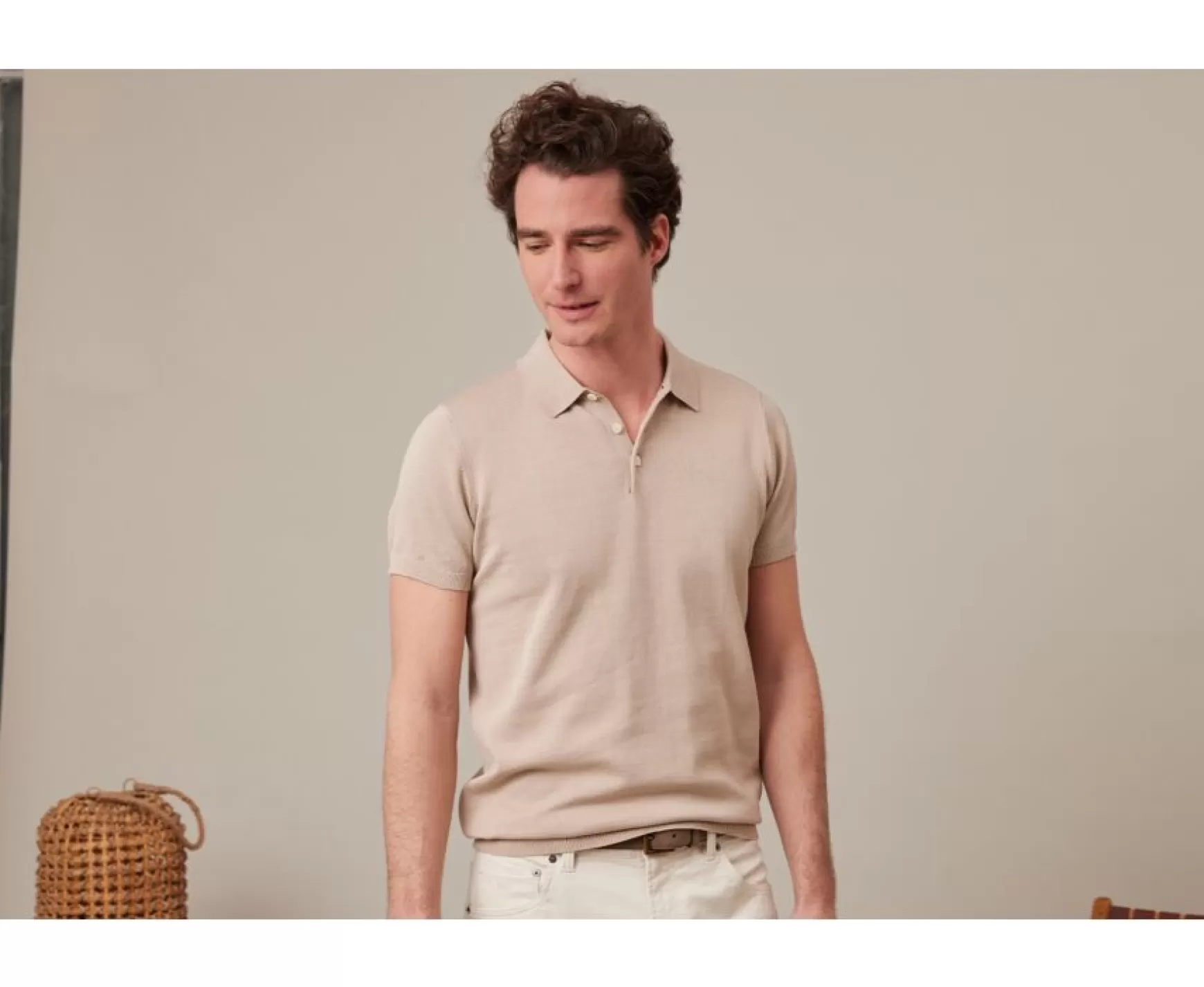 Bexley Adjusted Fit | Men'S Polo Shirt Braiden Beige