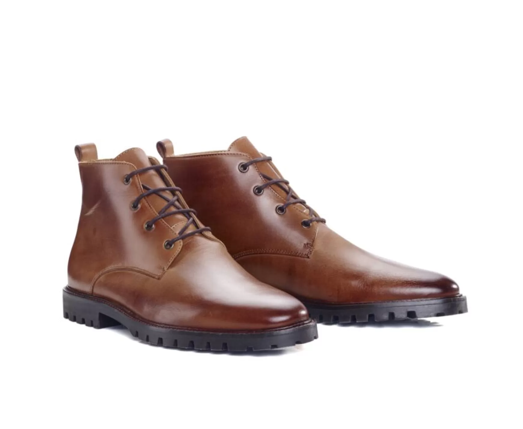 Bexley Boots Shoes | Men'S Rubber Outsole Boots Cognac Patina - Canfield Gomme | Patina Cognac