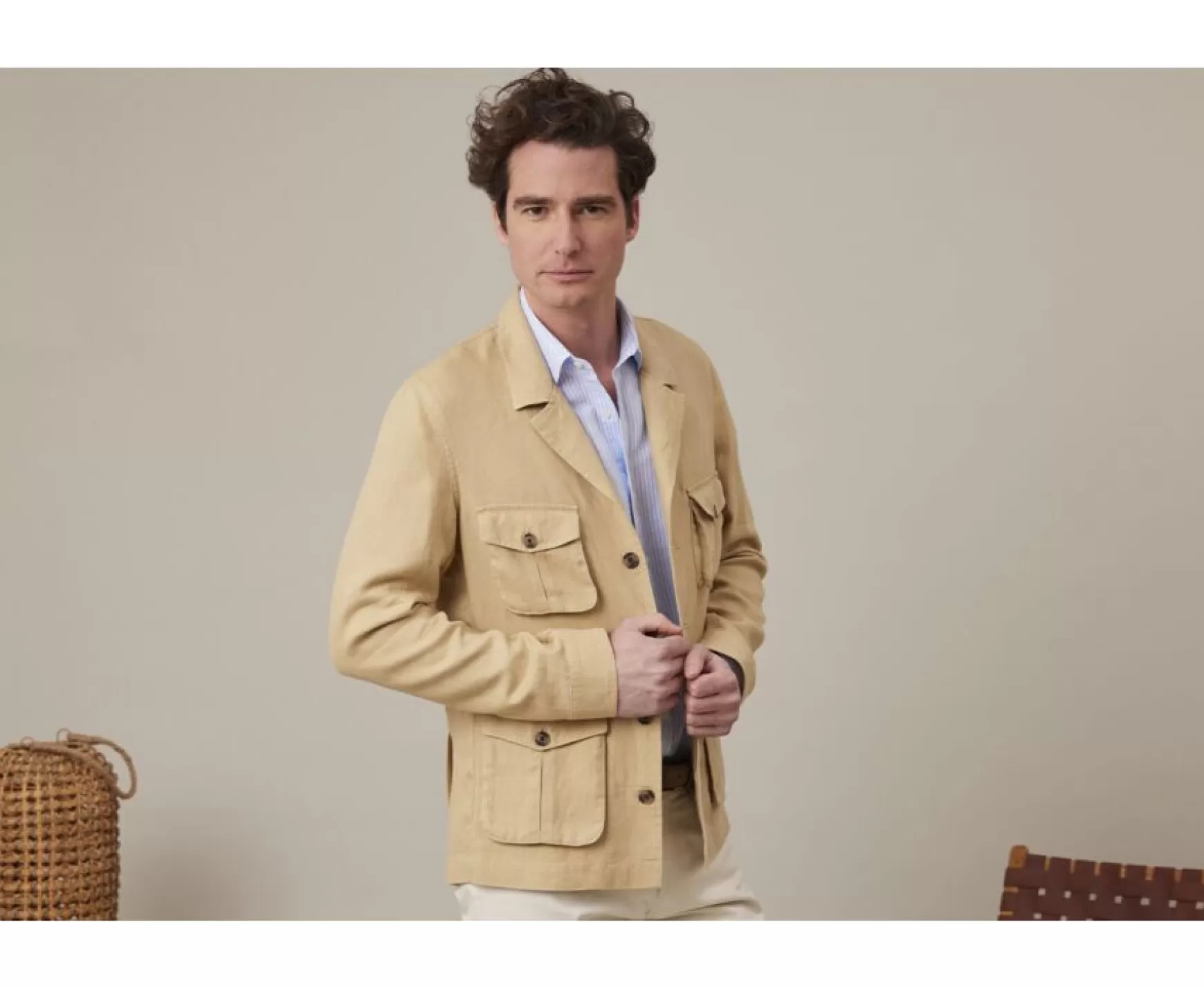 Bexley | Men'S Safari Jacket Jalbert Beige