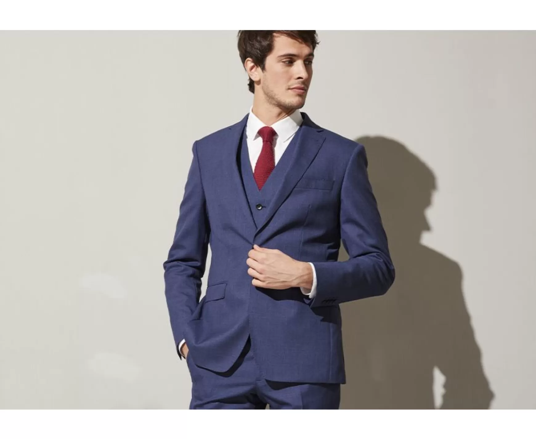 Bexley | Men'S Suit Jacket Lazare Blue Melange