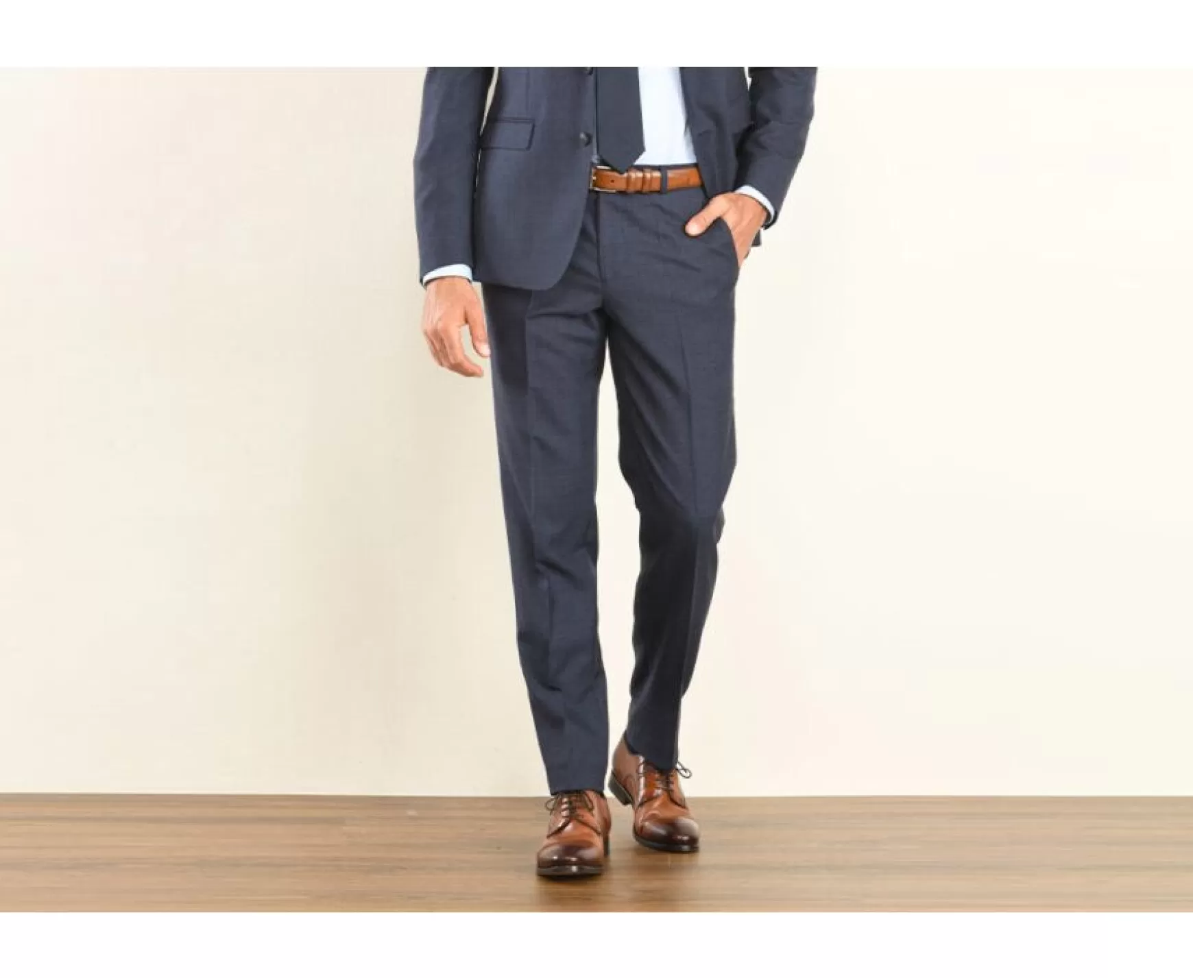 Bexley | Men'S Suit Trousers Lazare Dark Blue Melange