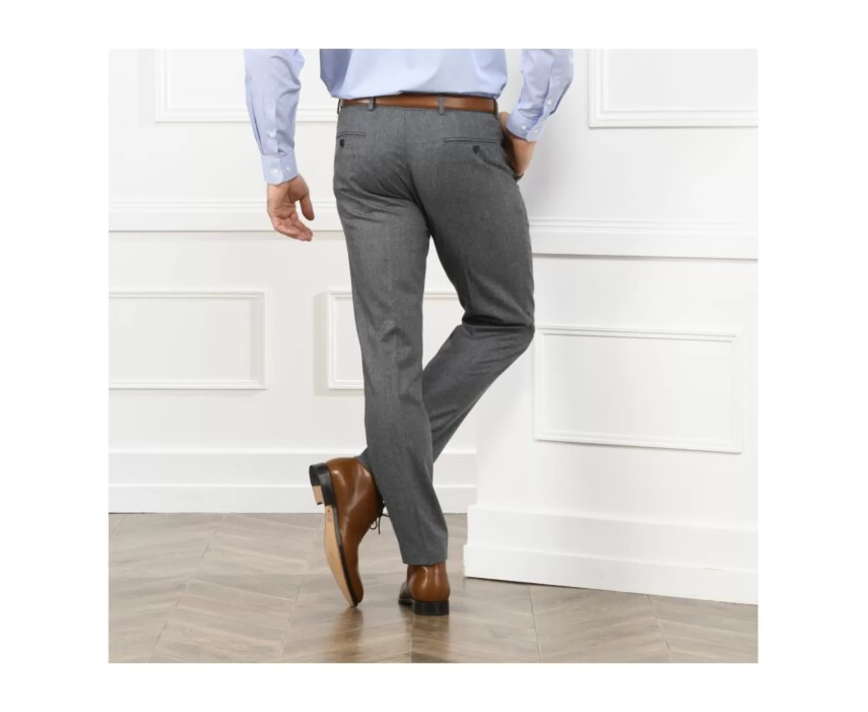 Bexley | Men'S Suit Trousers Leonard Light Grey Melange