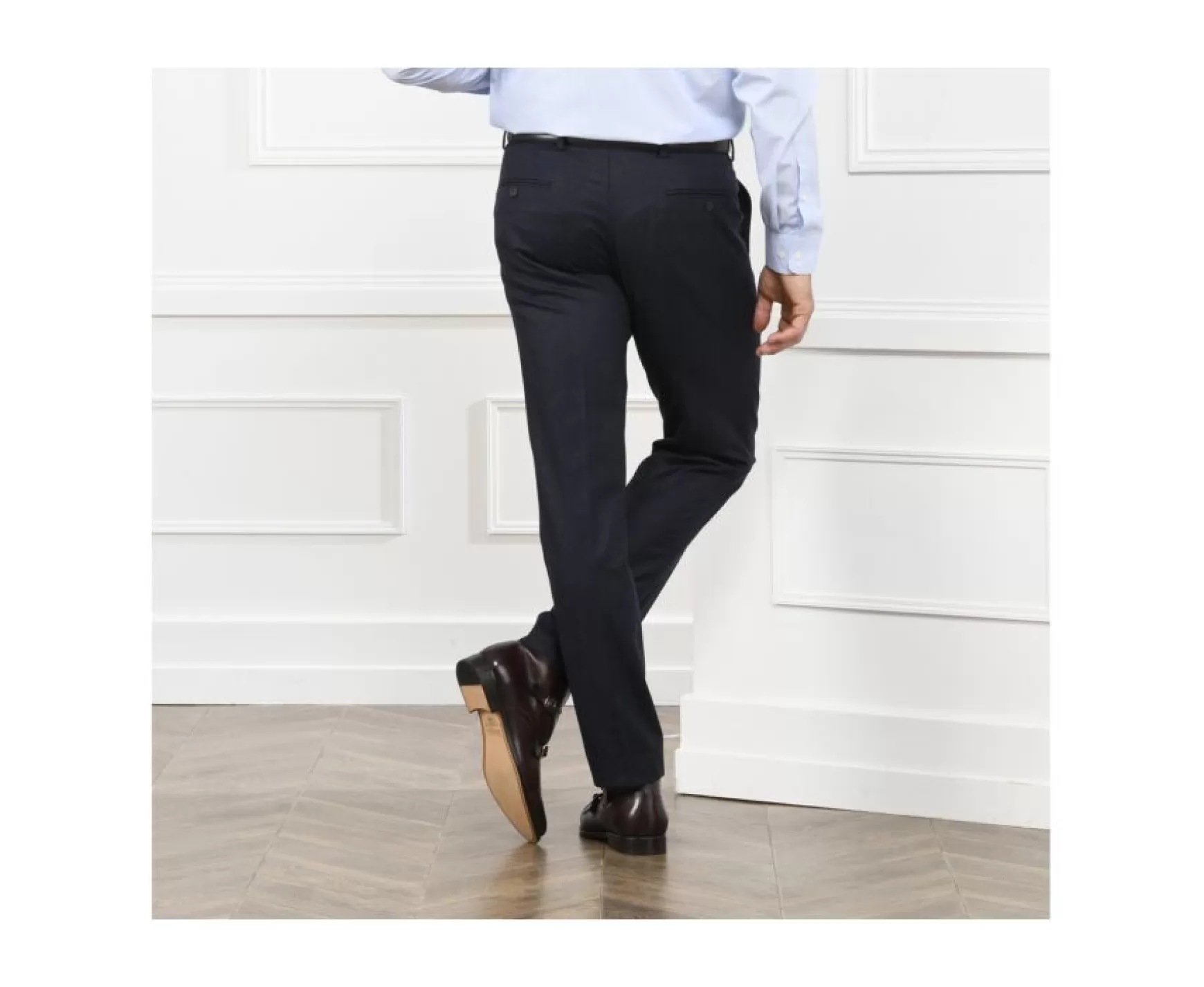 Bexley | Men'S Suit Trousers Leonard Navy Melange