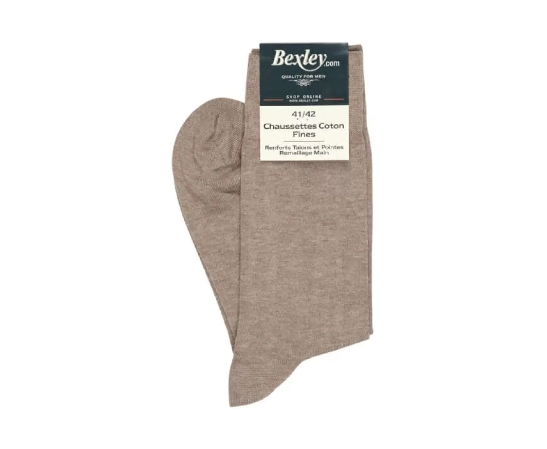 Bexley | Men'S Taupe Melange Thin Cotton Socks Light Taupe Melange