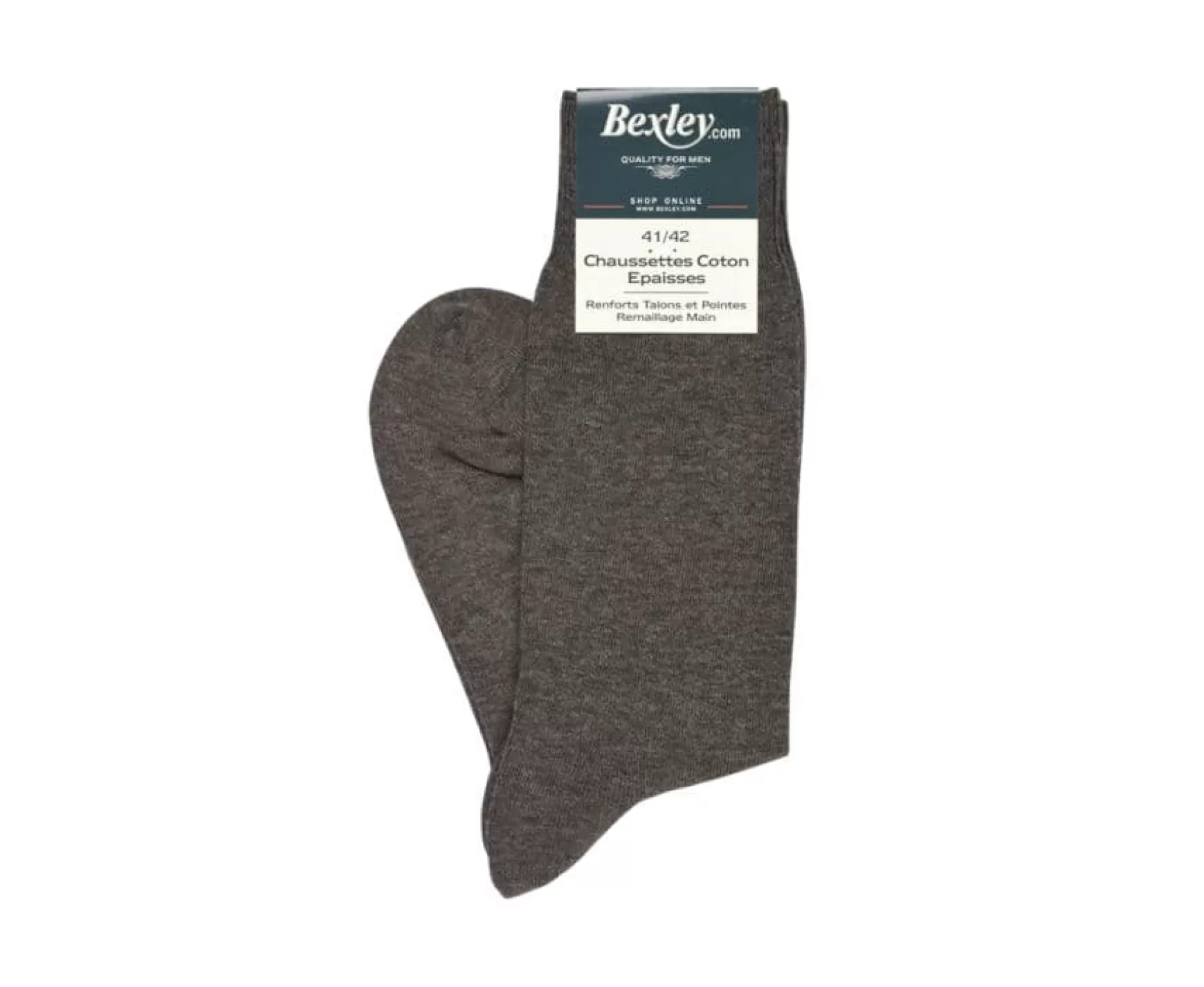 Bexley | Men'S Thick Cotton Socks Chocolate Melange