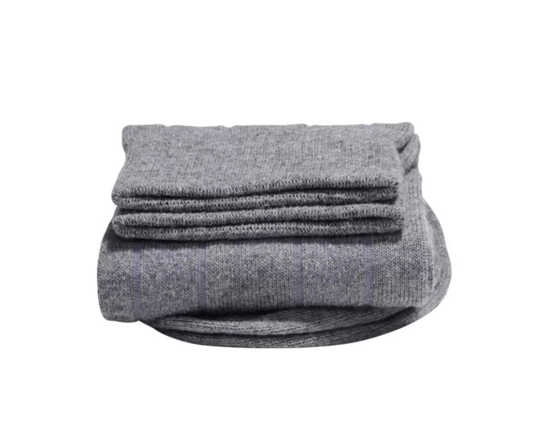 Bexley | Men'S Thick Cotton Socks With Herringbone Style Grey Melange