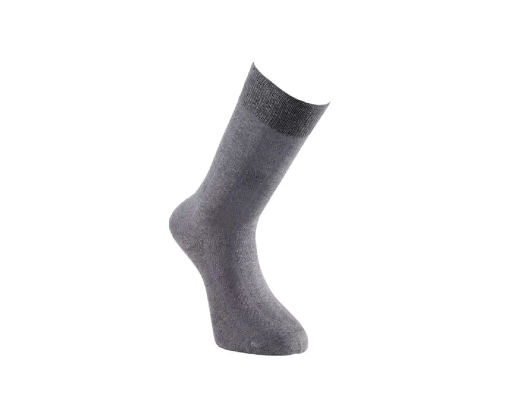 Bexley | Men'S Thick Cotton Socks With Herringbone Style Grey Melange