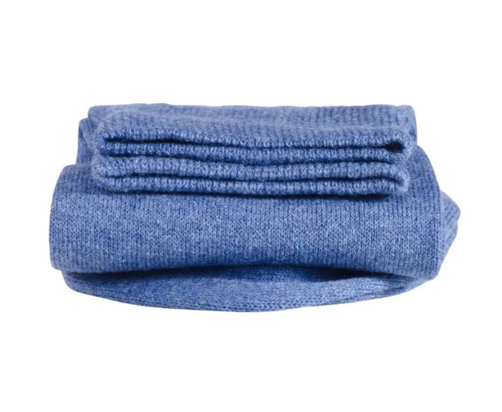 Bexley | Men'S Thin Cotton Socks Middle Blue Melange