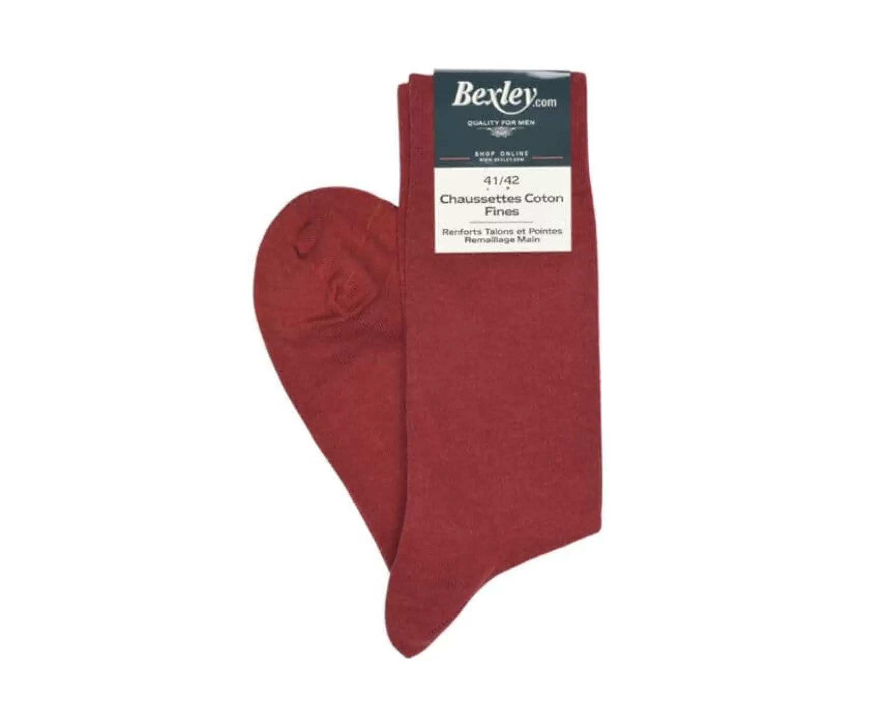 Bexley | Men'S Thin Cotton Socks Red Melange