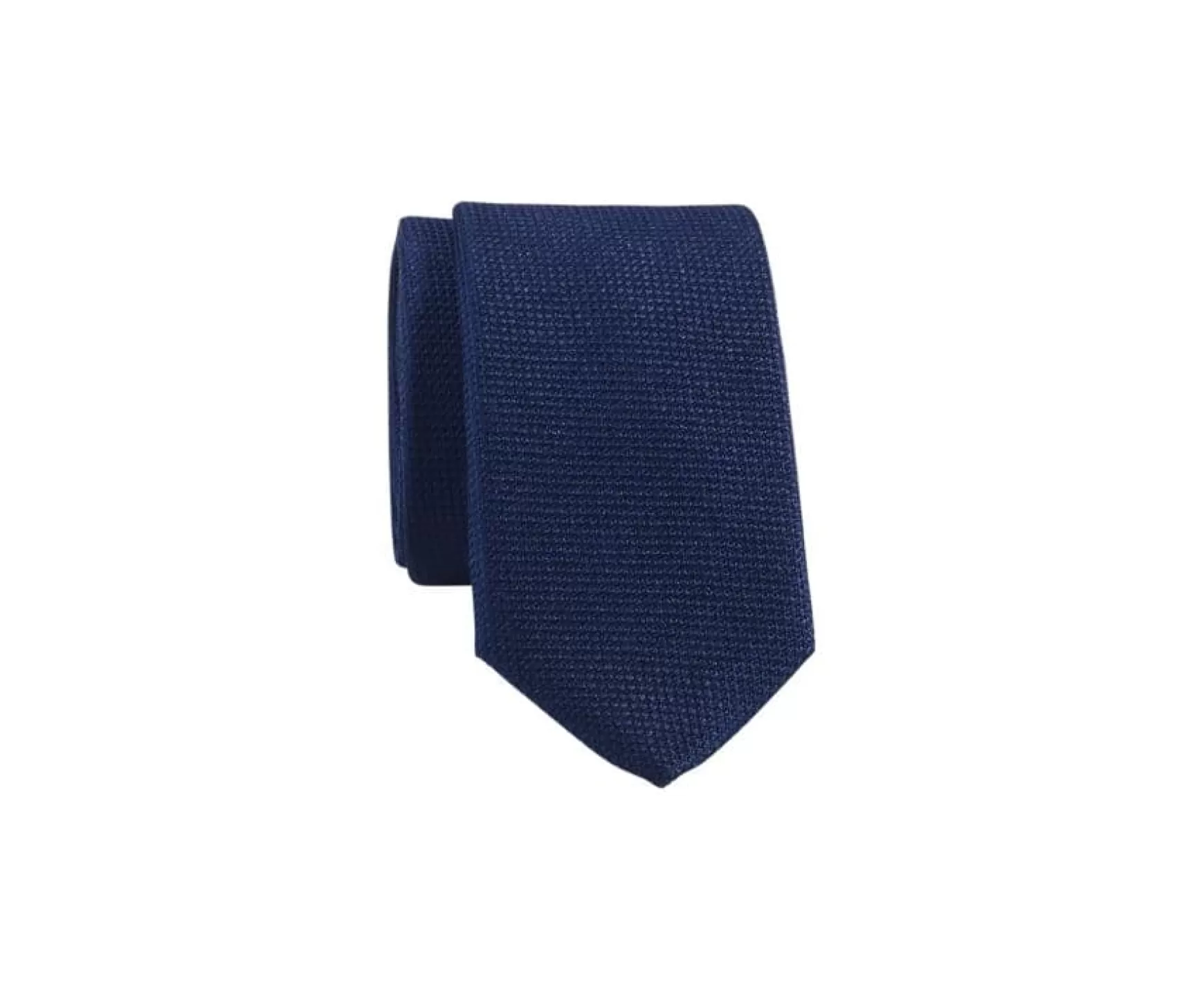 Bexley | Men'S Tie Silk Matte Plain Ecru | Navy