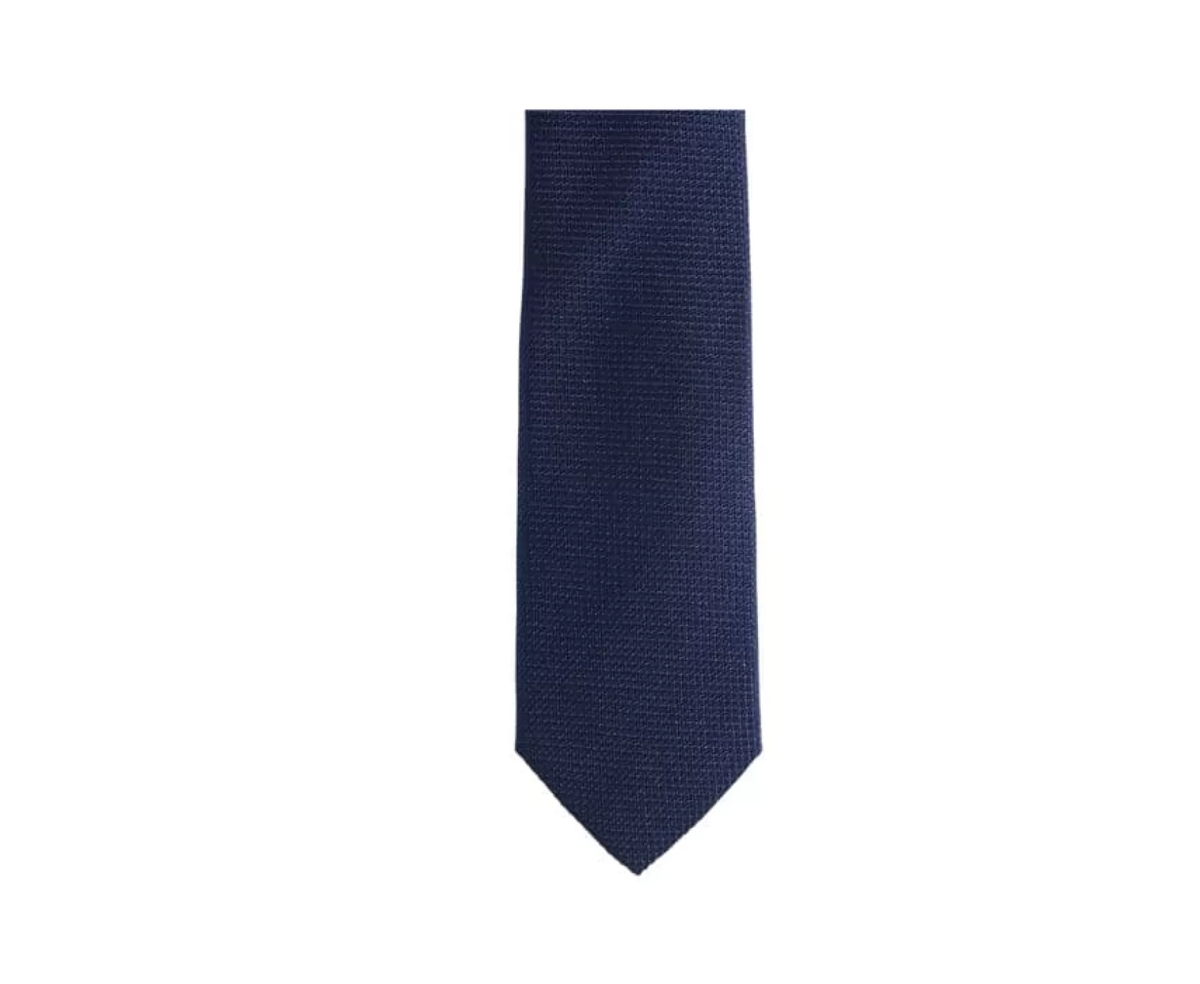 Bexley | Men'S Tie Silk Matte Plain Ecru | Navy