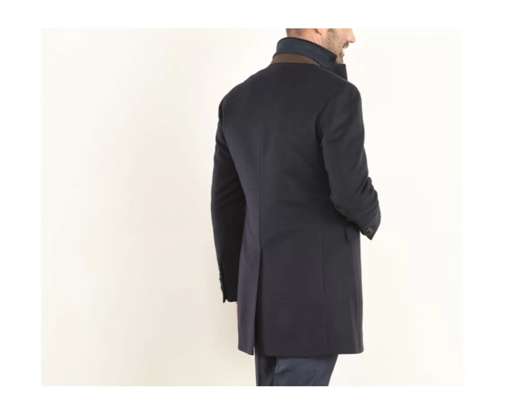 Bexley | Men'S Winter Cashmere Wool Coat Honore Ii Navy