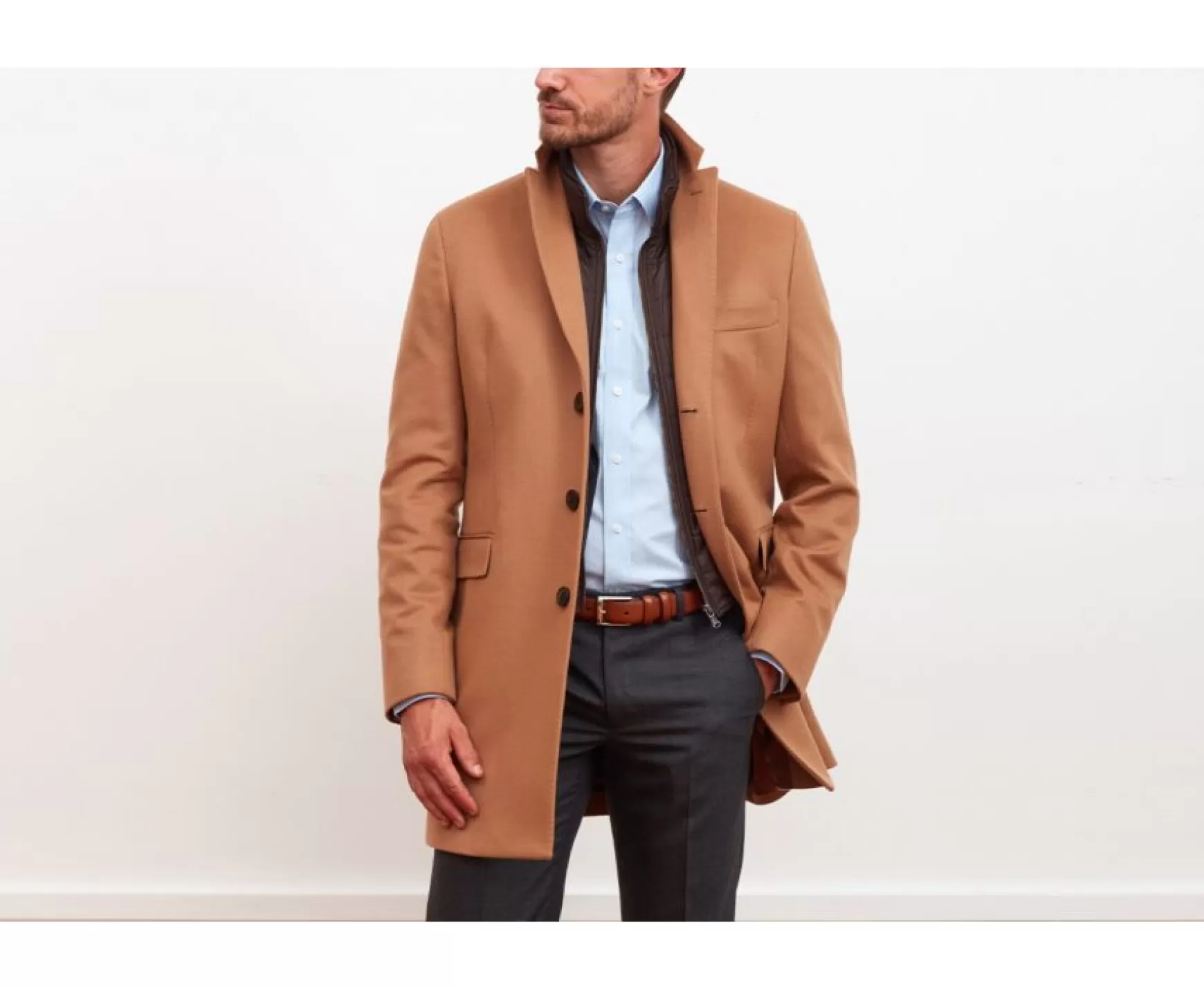 Bexley | Men'S Winter Cashmere Wool Coat Honore Ii Camel