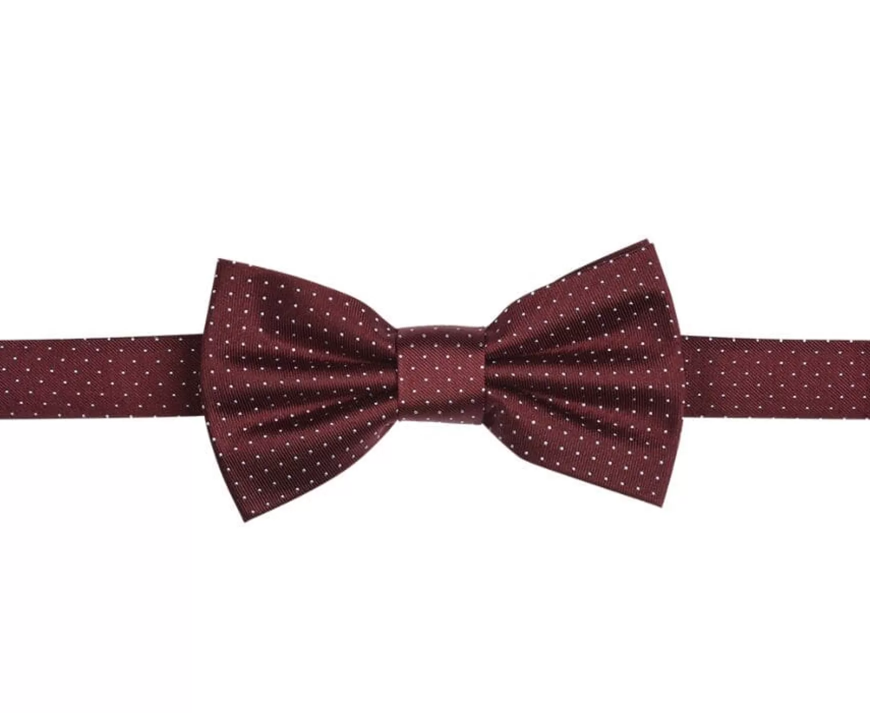 Bexley | Micro Polka Dots Silk Bow Tie Burgundy And Sky Blue