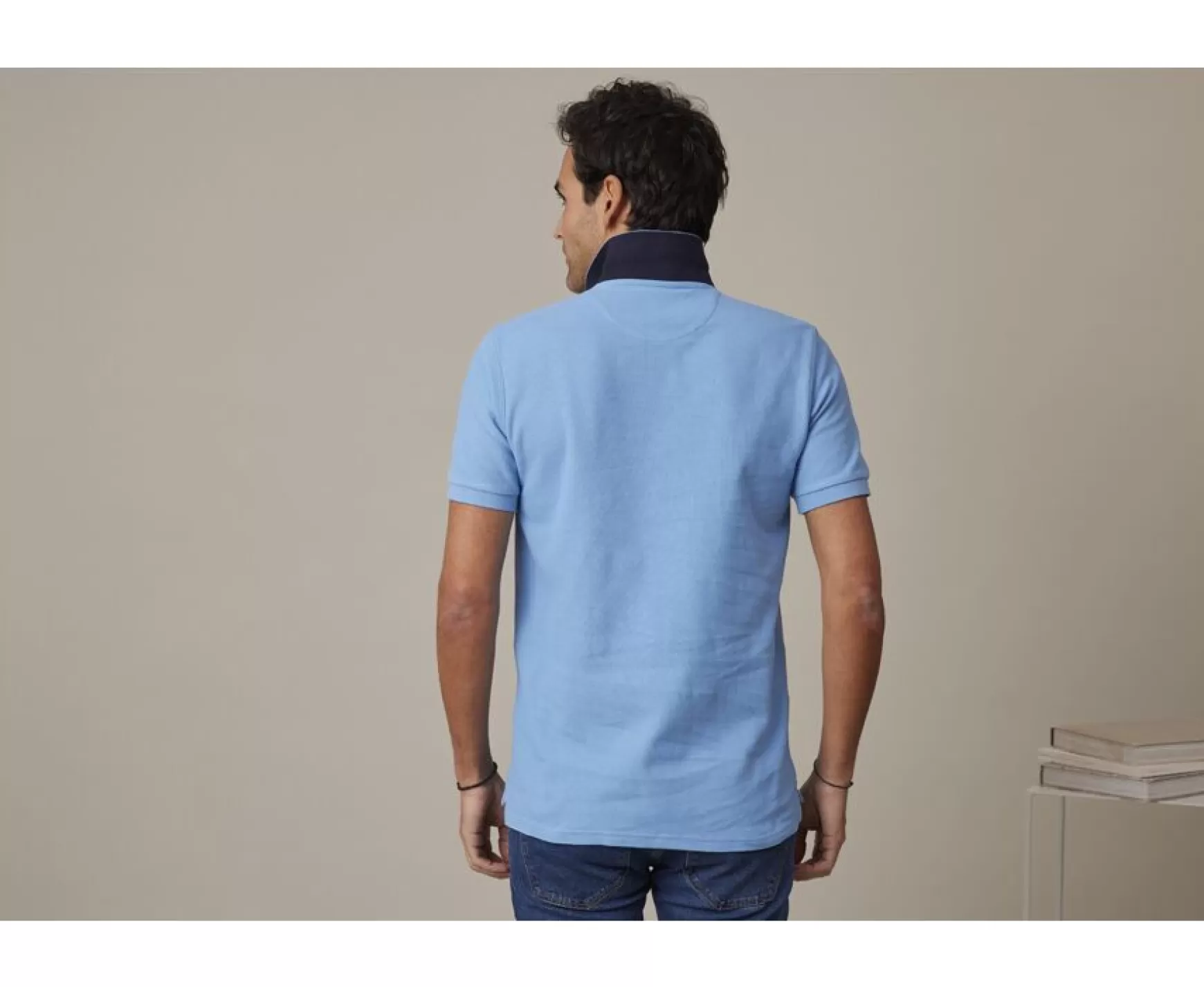 Bexley Adjusted Fit | Middle Blue Men'S Polo Shirt Andy Ii Blue Means