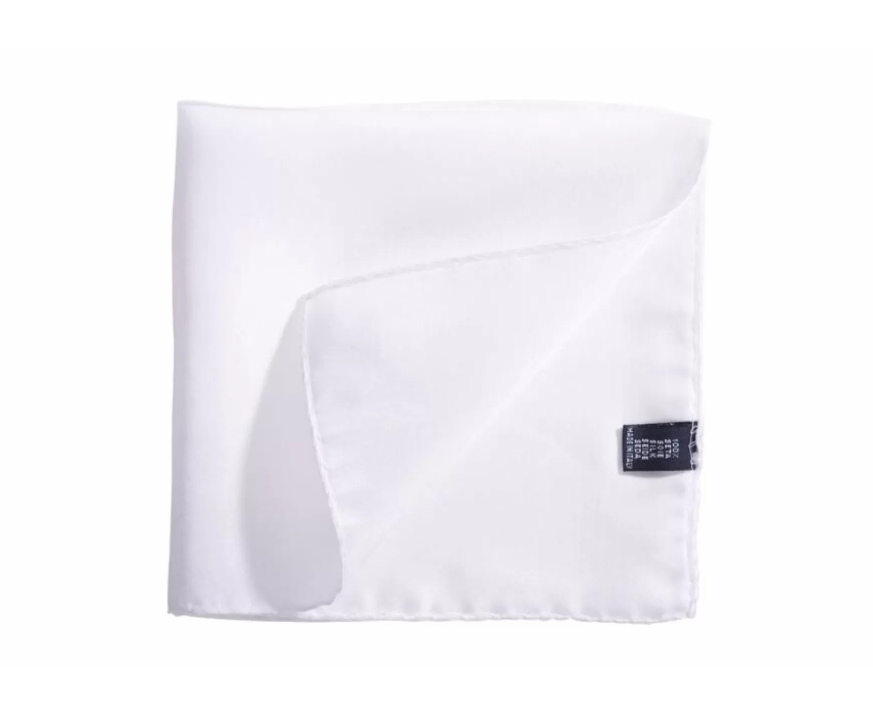 Bexley | Mulberry Silk Pocket Square White