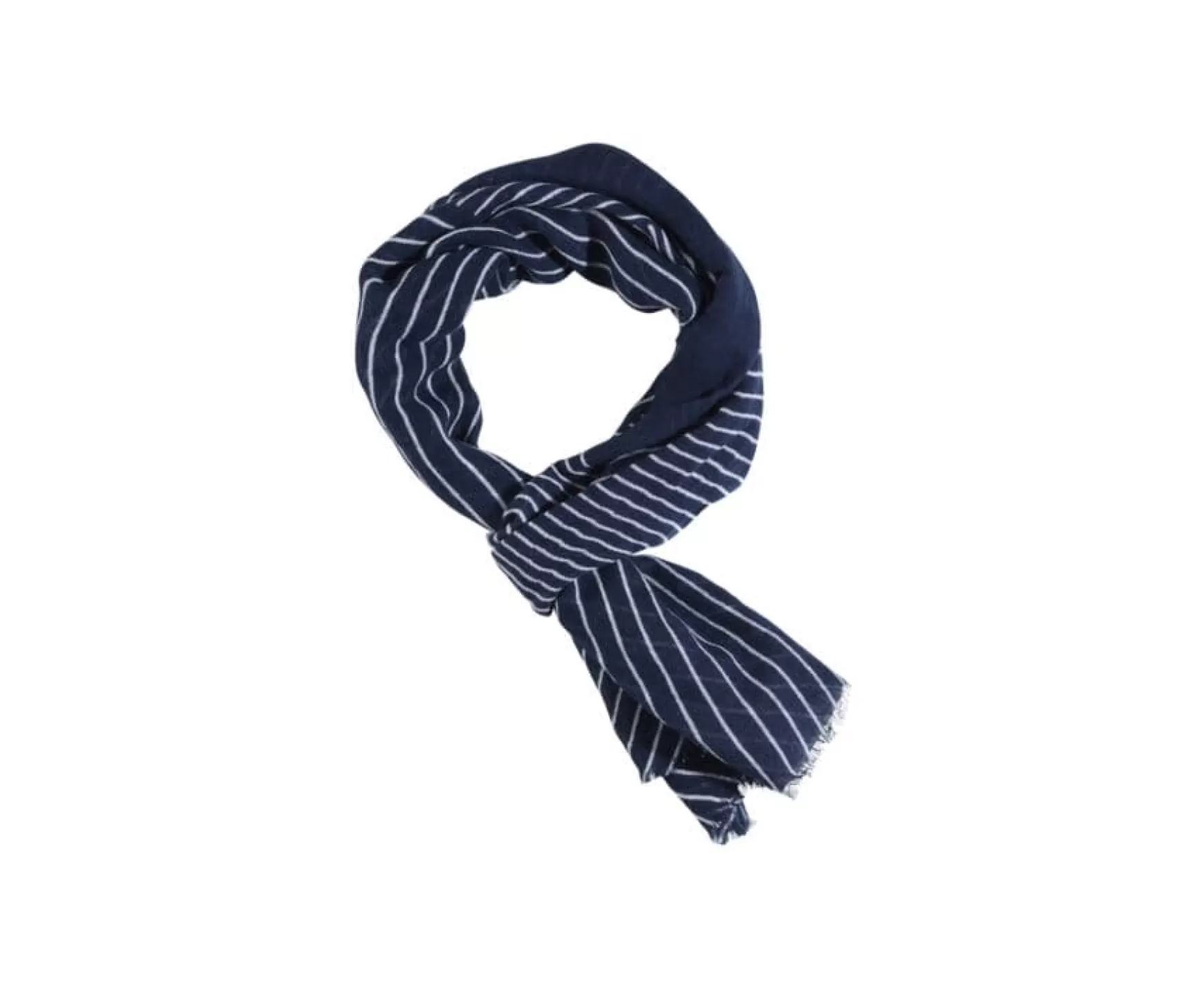 Bexley | Navy & White Stripes Scarf Raye Navy Et Blanc