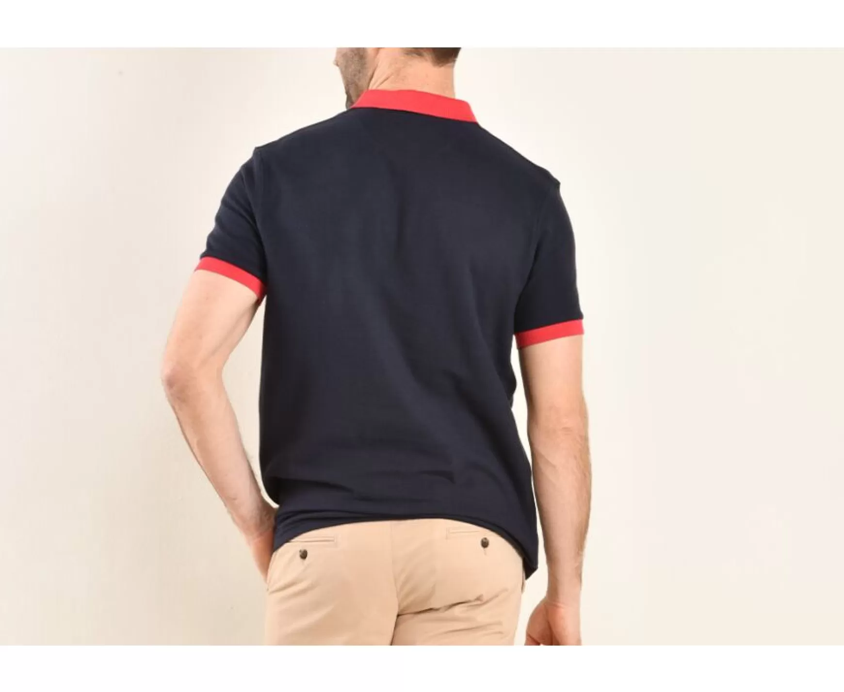 Bexley Adjusted Fit | Navy And Rapsberry Men'S Polo Shirt Ardley Navy And Raspberry