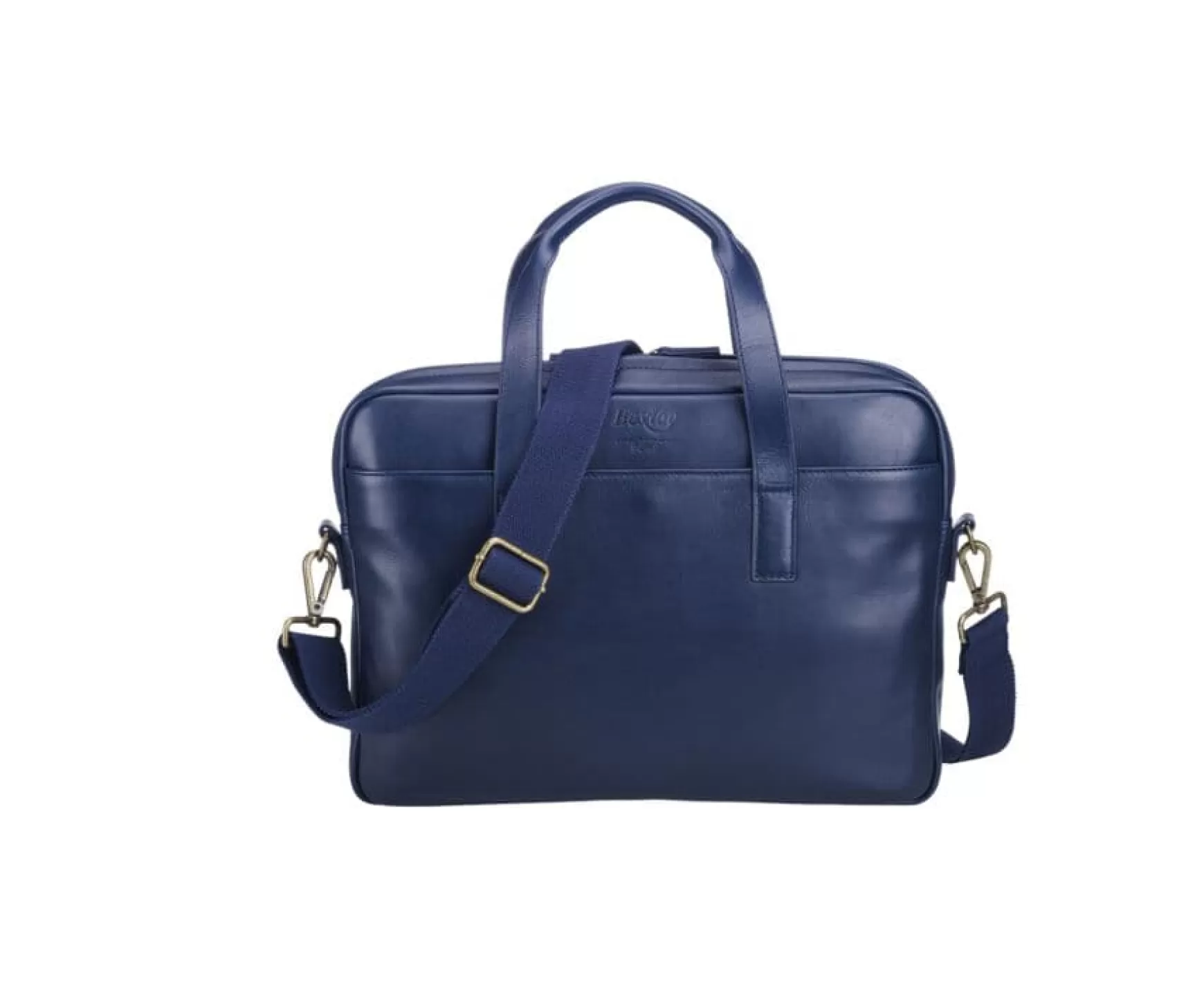 Bexley | Navy Men'S Leather Briefcase - Harwinton | Navy Leather