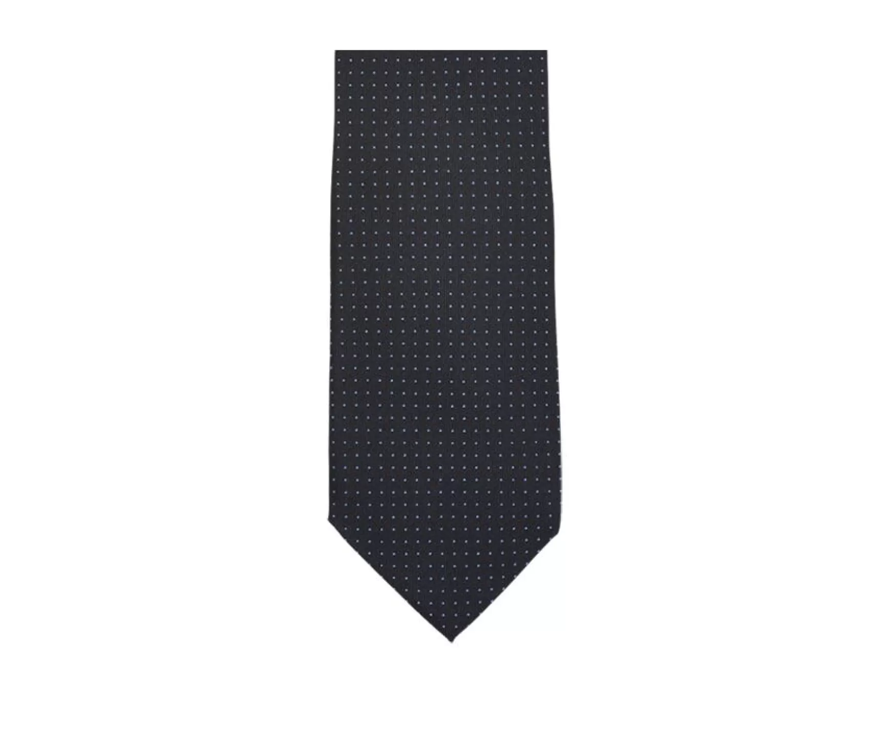 Bexley | Navy Silk Tie With Royal Blue Micro Dots Navy And Roy Blue