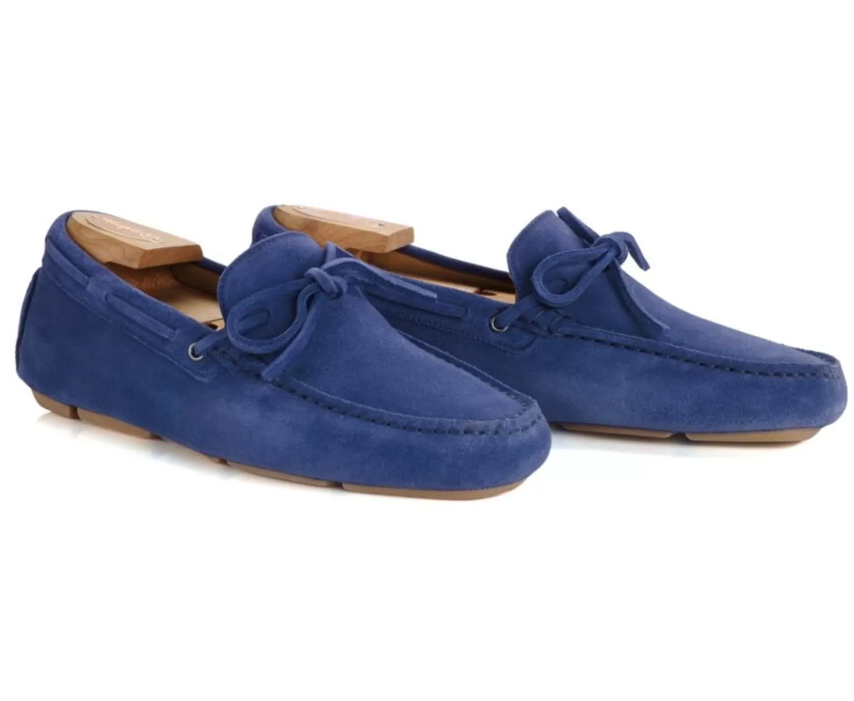 Bexley Moccasins | Ocean Blue Velvet Men'S Summer Loafers Deltona Ocean Blue Suede