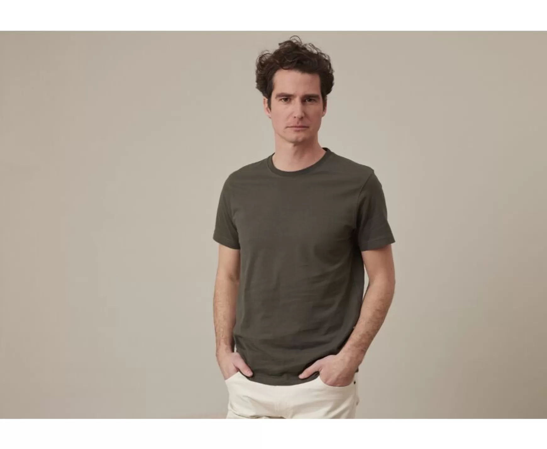 Bexley | Organic Cotton Plain T-Shirt Edgar Iii Dark Green