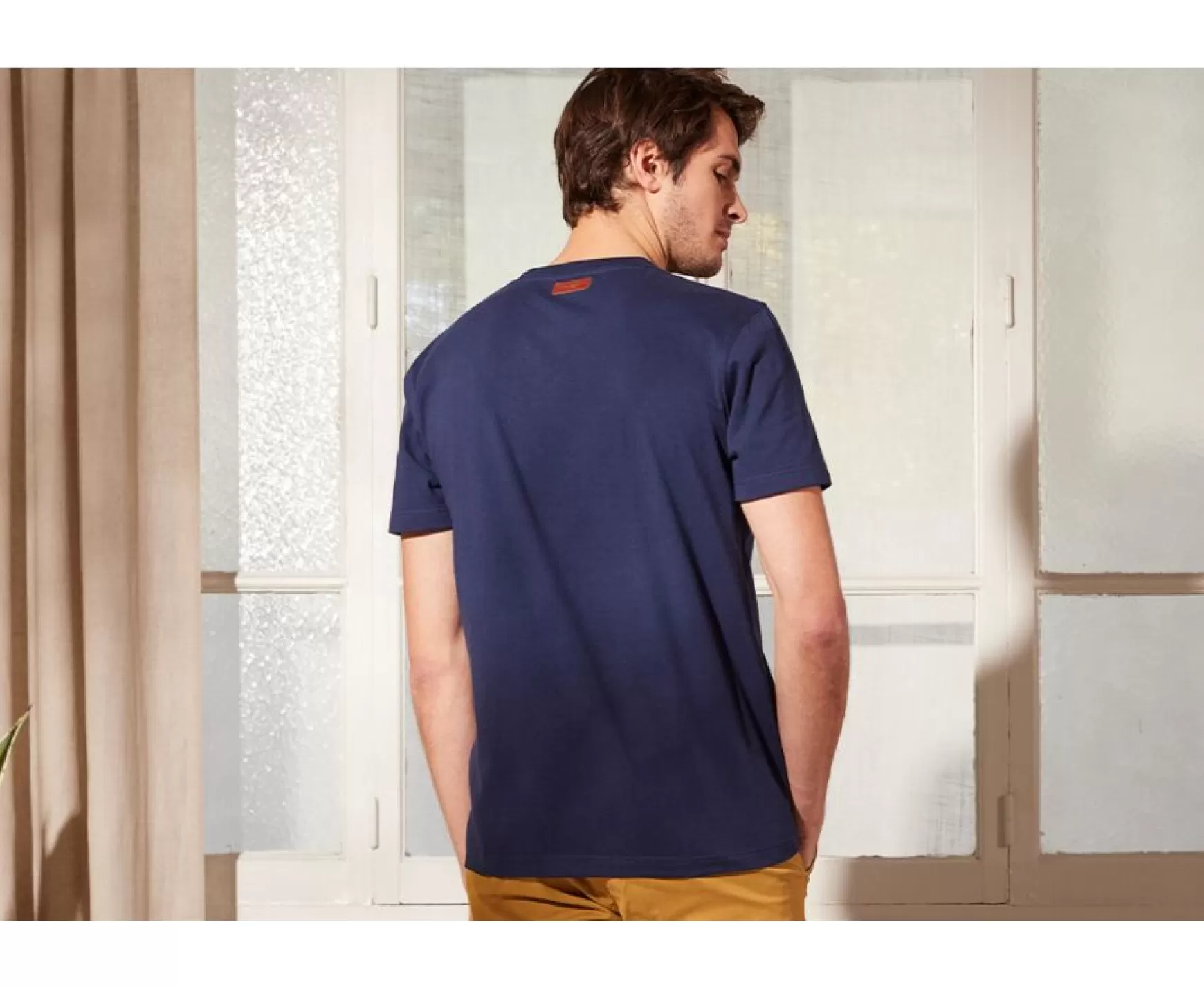 Bexley | Organic Cotton Plain T-Shirt Edgar Iii Navy