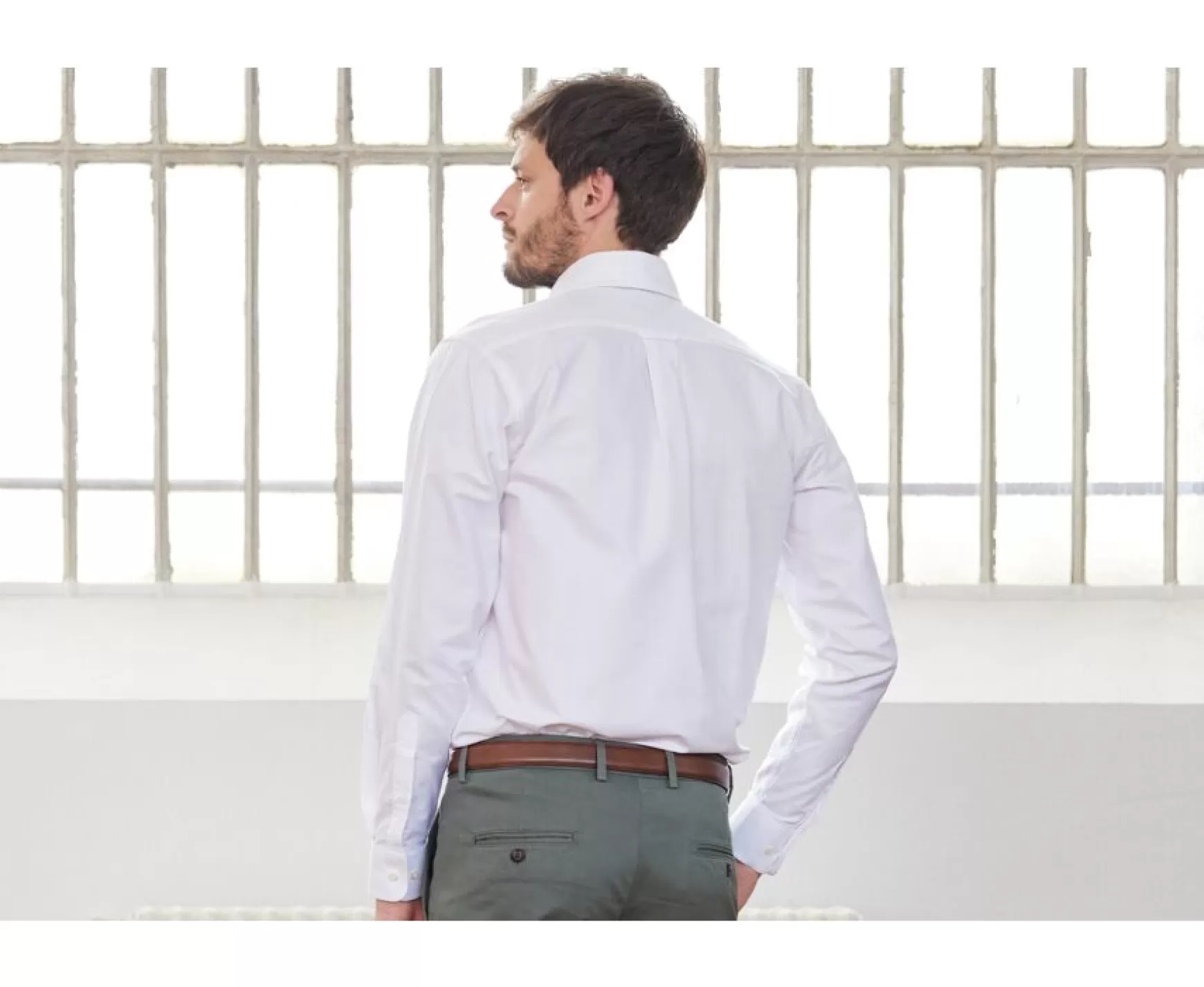 Bexley | Oxford Shirt With Chest Pocket - American Collar Harold White