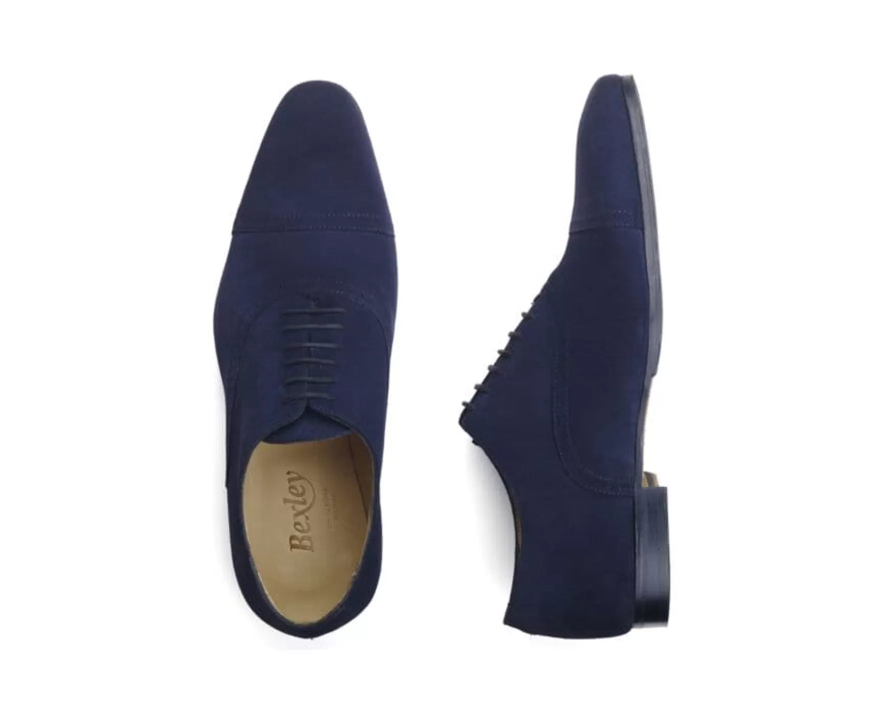 Bexley Oxford Shoes | Oxford Shoes - Leather Outsole & Rubber Pad Stresa Patin Navy Suede