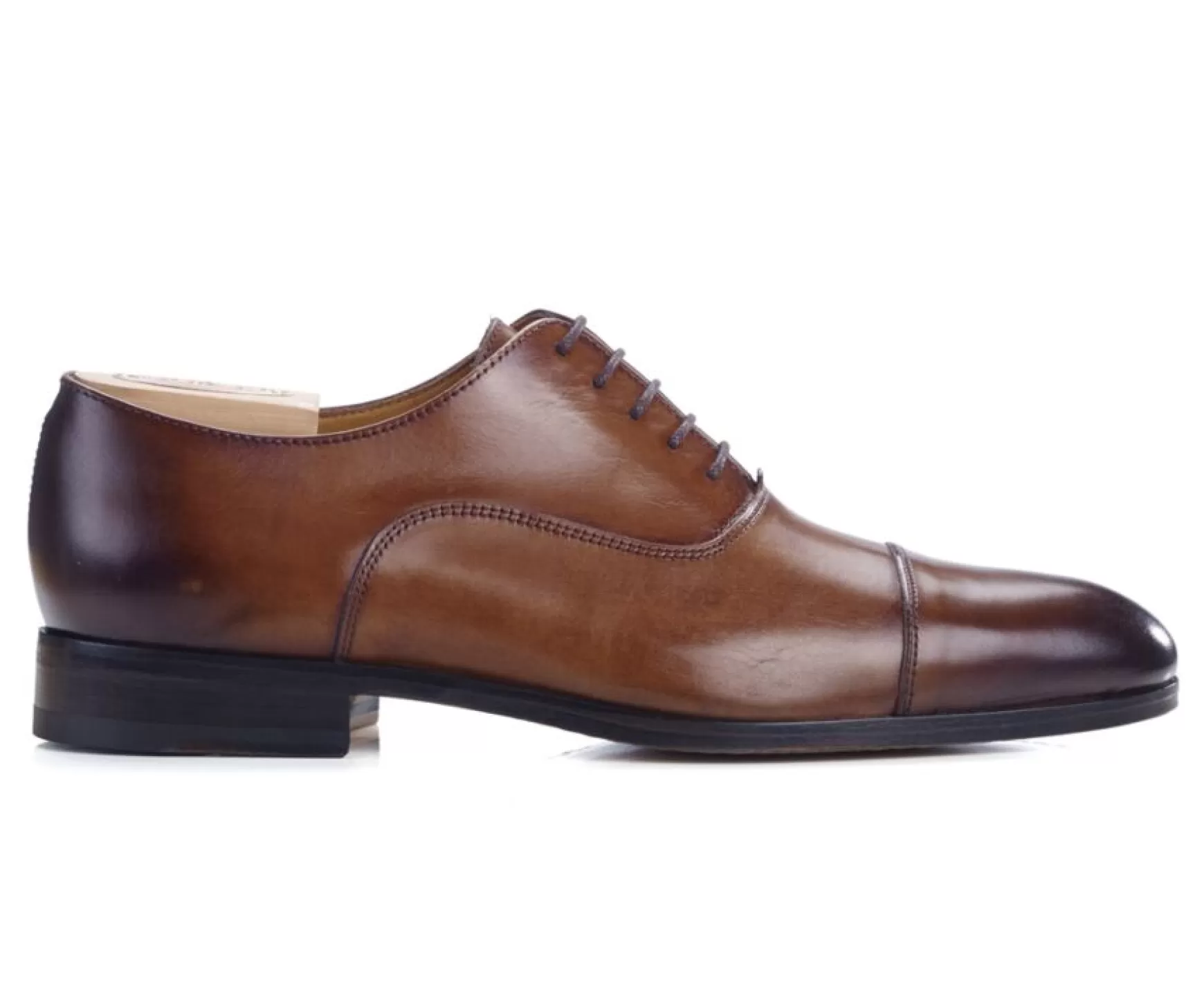 Bexley Comfort Shoes | Oxford Shoes - Leather Outsole Rickford Patina Cognac