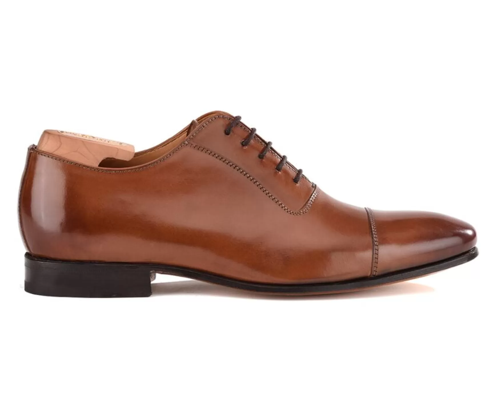 Bexley Comfort Shoes | Oxford Shoes - Leather Outsole Ringwood Patina Chestnut