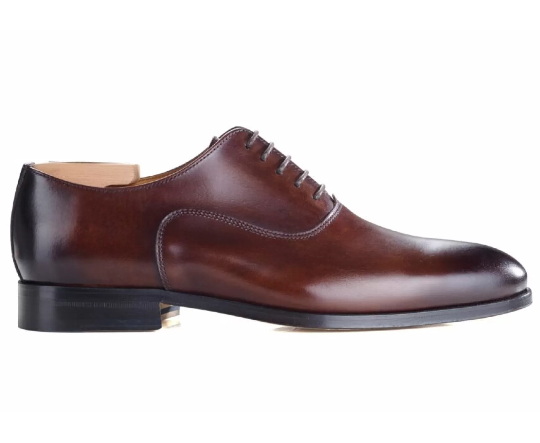 Bexley Comfort Shoes | Oxford Shoes - Leather Outsole Wayford Patina Chocolate