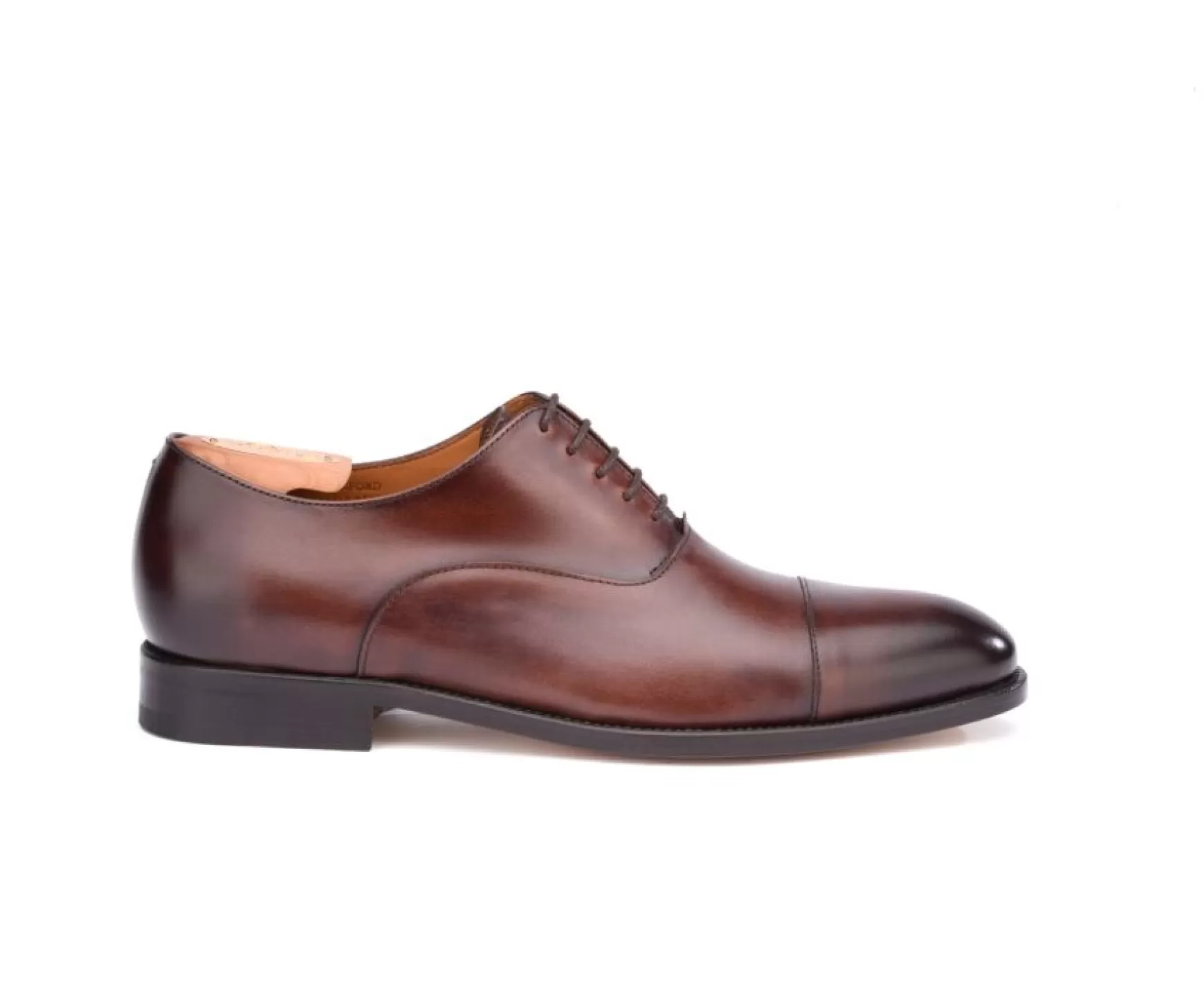 Bexley Comfort Shoes | Oxford Shoes - Leather Outsole Winford Patina Chocolate