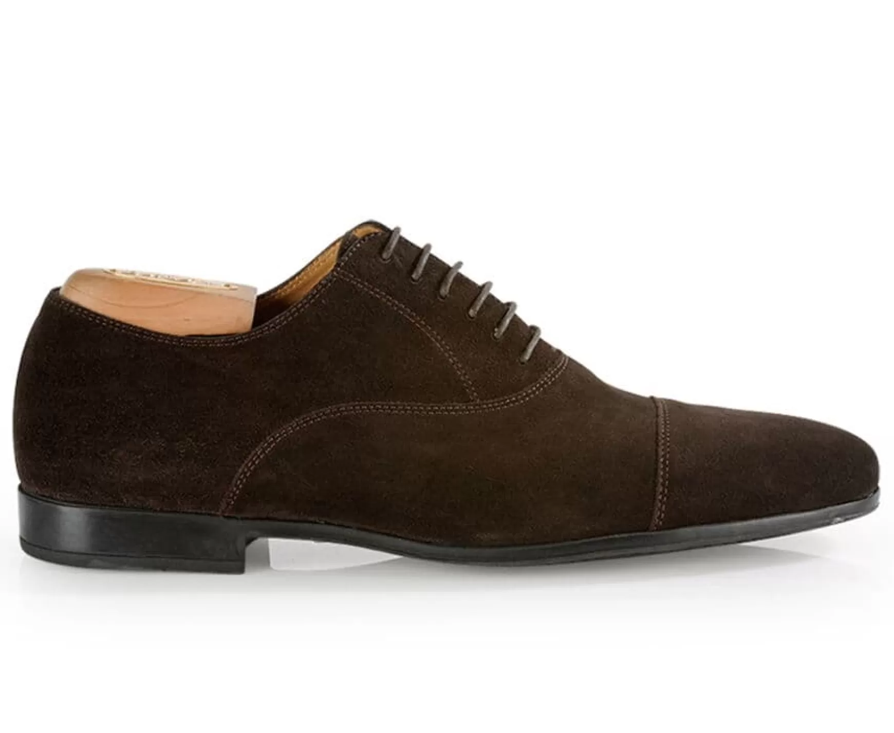 Bexley Comfort Shoes | Oxford Shoes - Rubber Outsole Lennox Gomme Urban Bitter Chocolate Suede