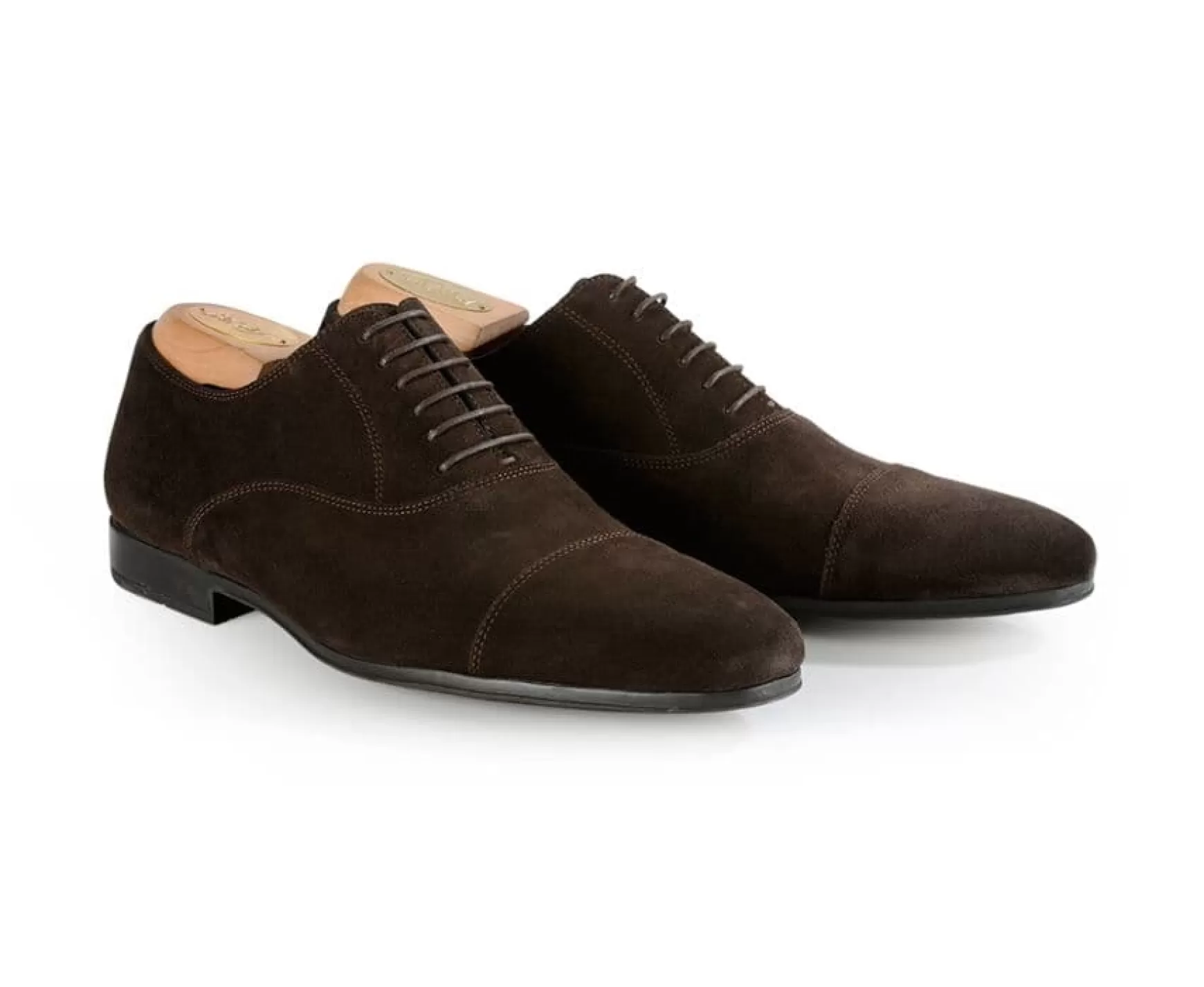 Bexley Comfort Shoes | Oxford Shoes - Rubber Outsole Lennox Gomme Urban Bitter Chocolate Suede