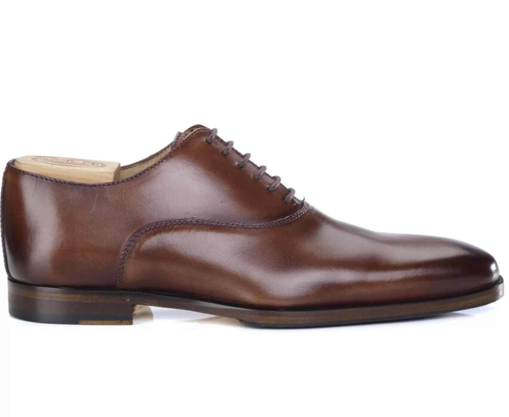 Bexley Oxford Shoes | Oxford Shoes - Rubber Pad - Tremezzo Patin | Patina Cognac