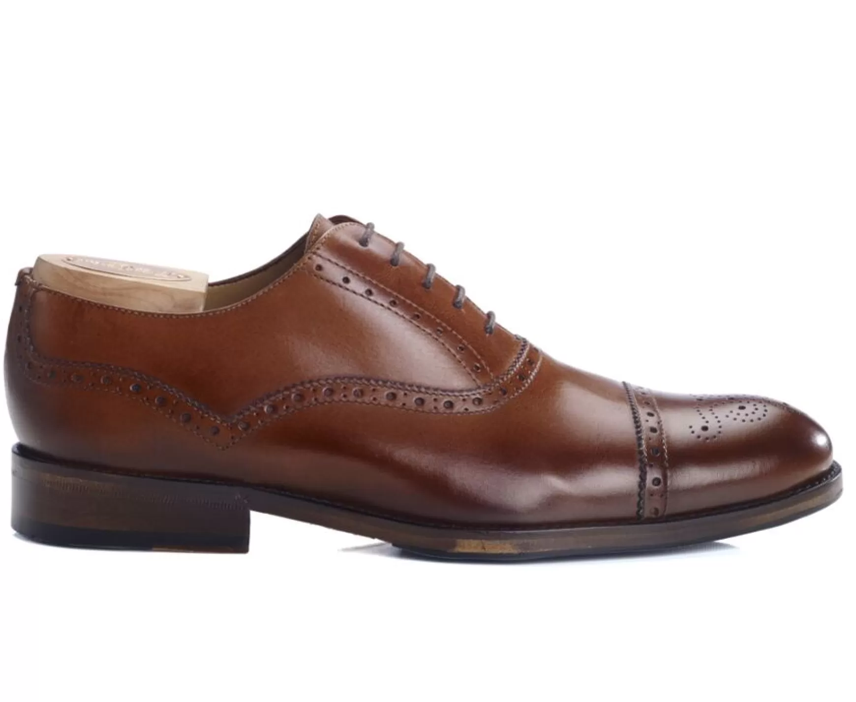 Bexley Oxford Shoes | Oxford Shoes - Rubber Pad Hilcott Patin Patina Cognac