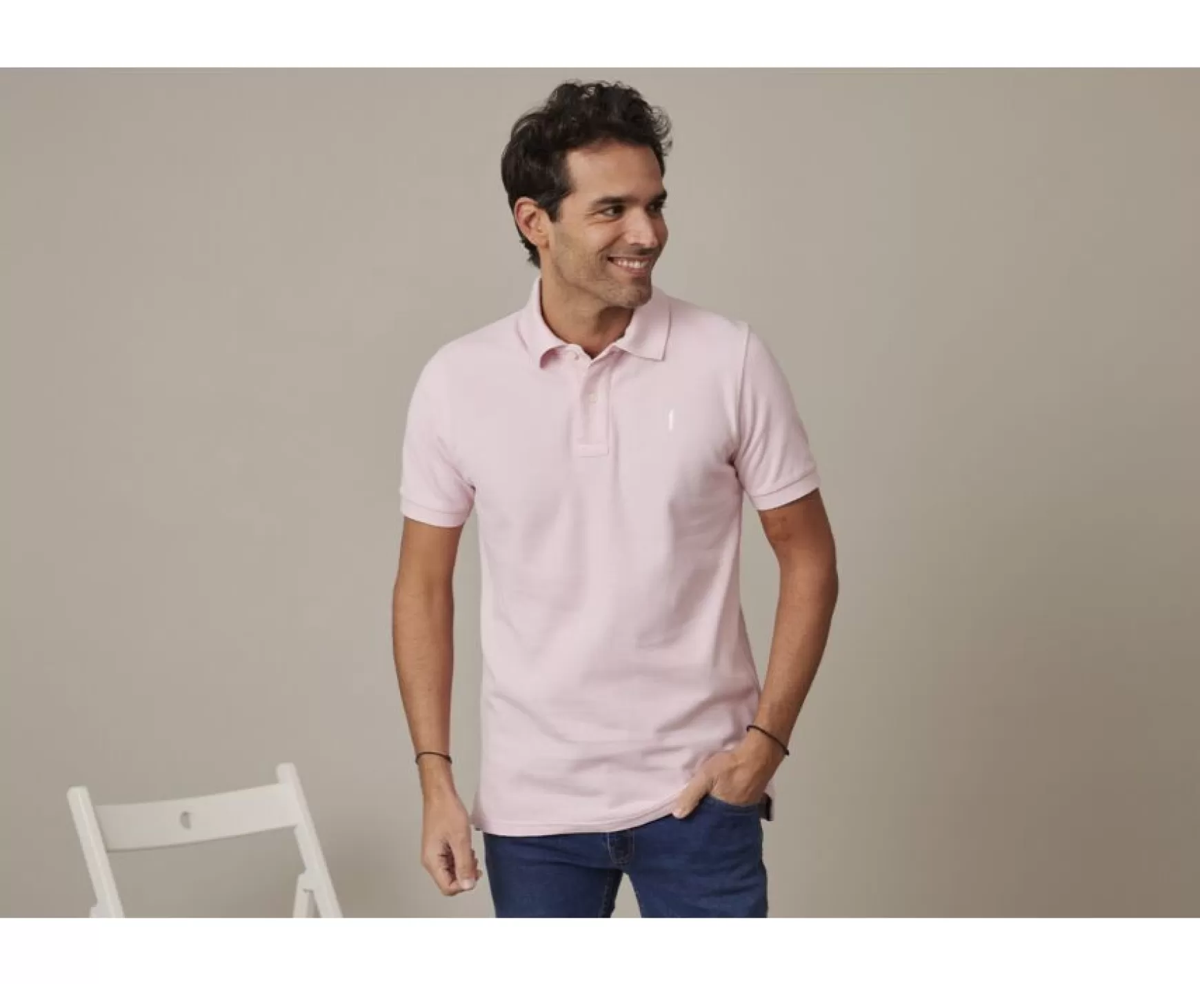 Bexley Adjusted Fit | Pale Pink Men'S Polo Shirt Andy Ii Light Pink