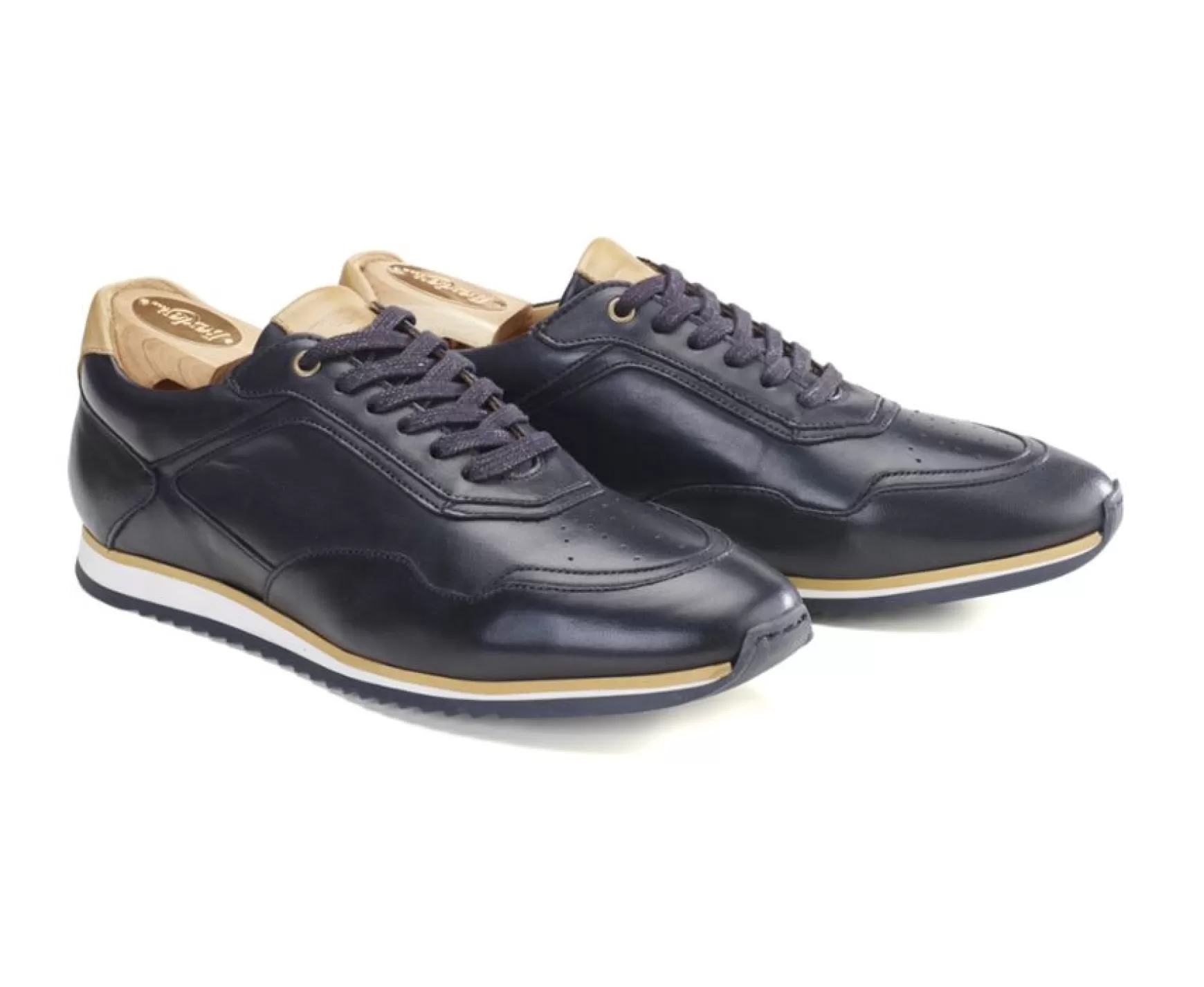 Bexley Trainers & Sneakers | Patina Black Men'S Trainers Waygara Black With Patine