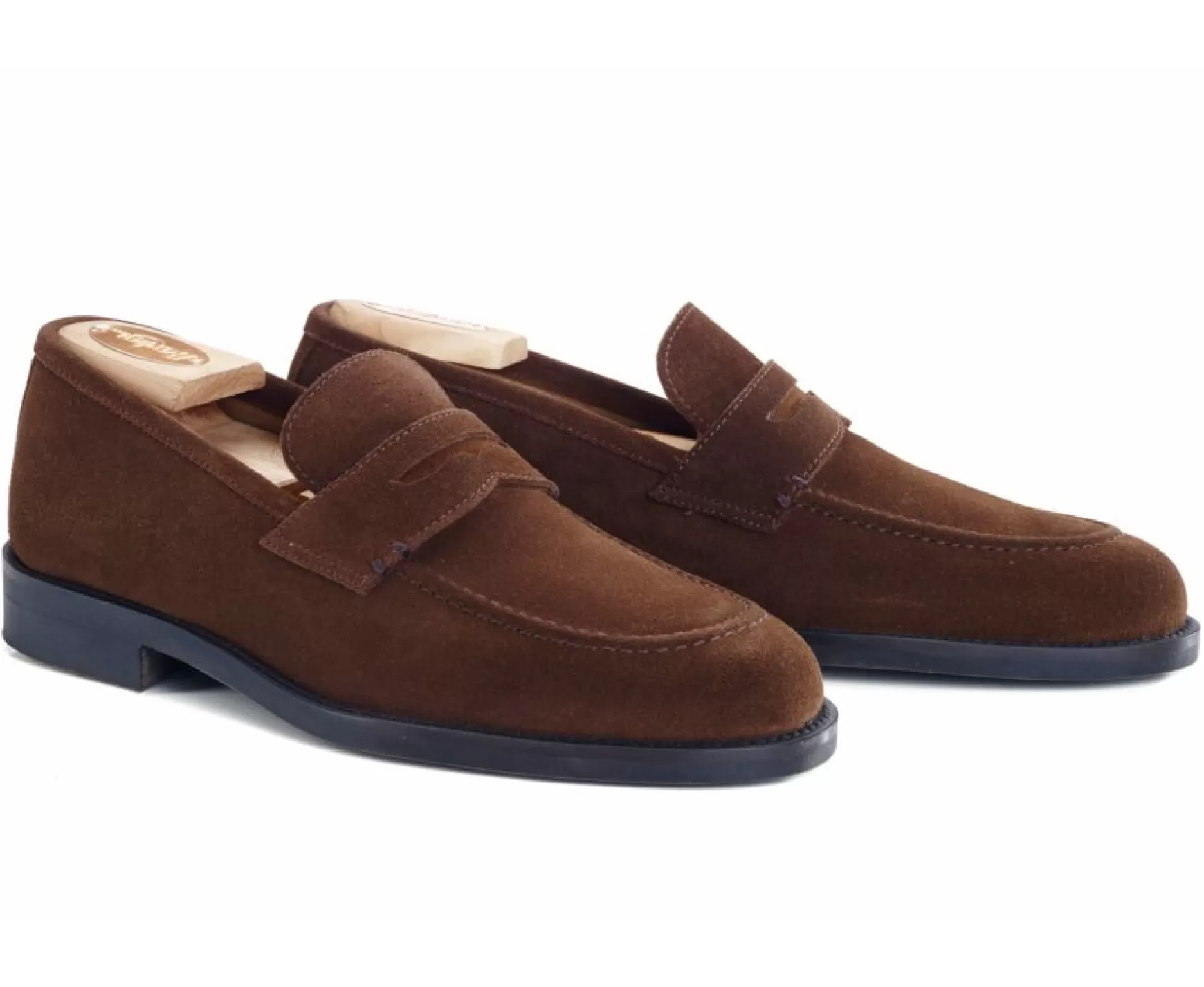 Bexley Comfort Shoes | Penny Loafers Wemic Gomme City Havana Suede