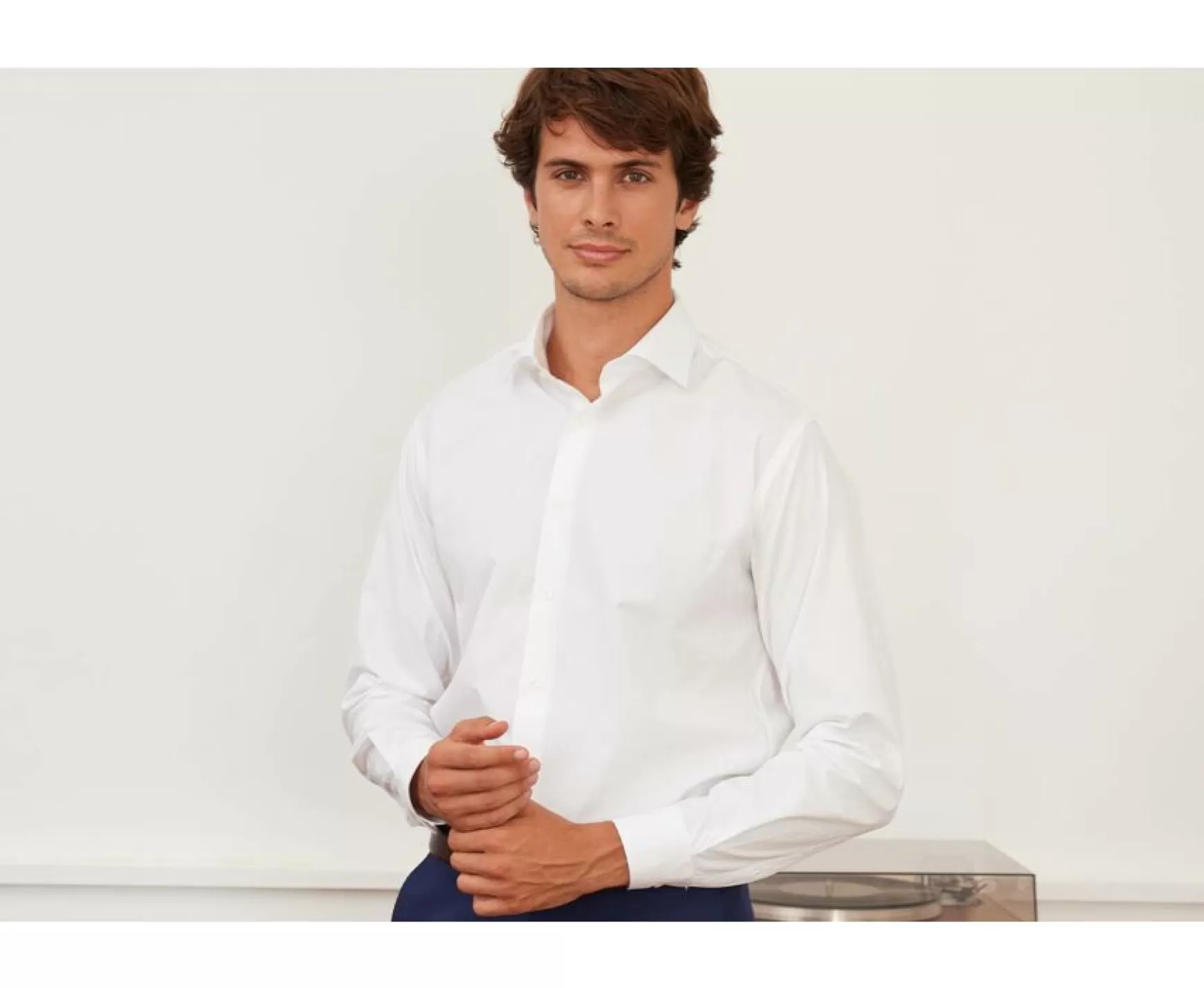 Bexley | Poplin Cotton Shirt - Italian Collar Ludovico Classic White