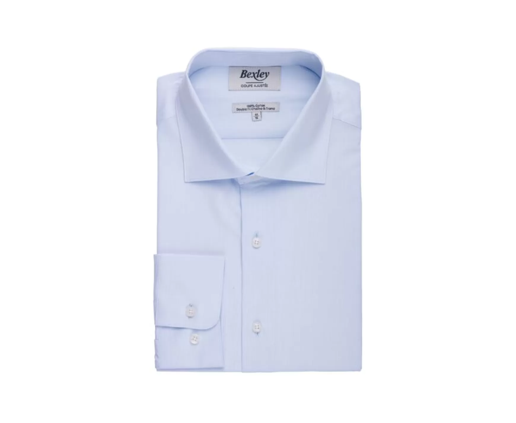 Bexley | Poplin Cotton Shirt - Italian Collar Ludovico Classic Pale Blue