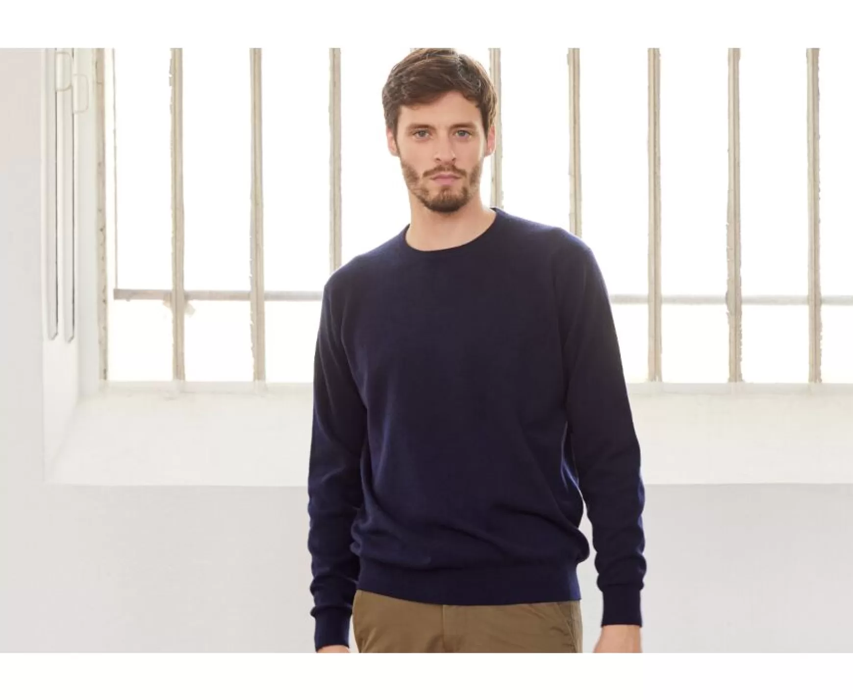 Bexley | Round-Neck Wool Jumper Conan Navy