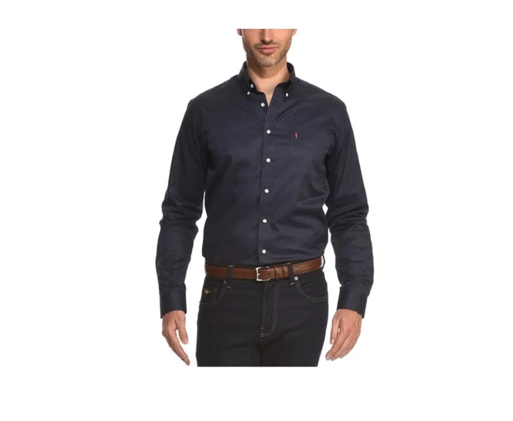 Bexley | Shirt 100% Cotton - Button Down Collar Alvin Navy