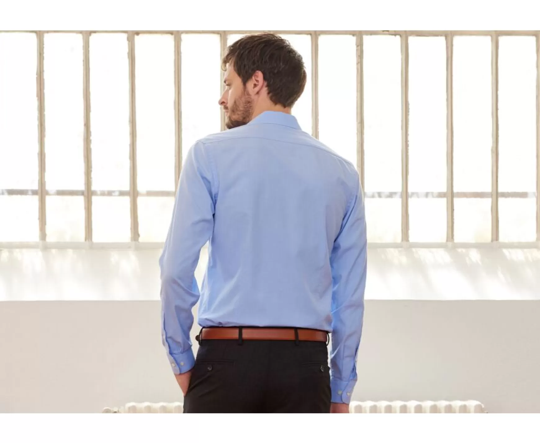 Bexley | Shirt 100% Cotton - Straight Collar Maxime Classic Blue Sky