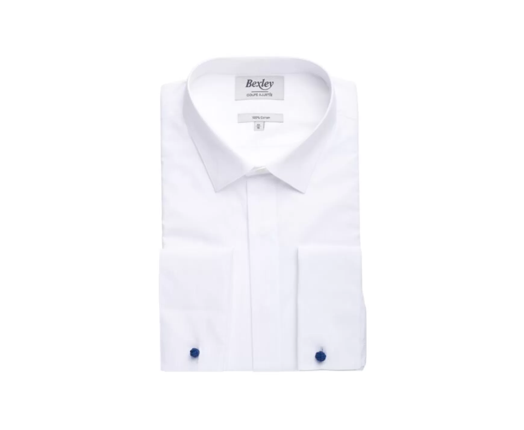 Bexley | Shirt With French Cuffs And Covered Placket - Olivio | White