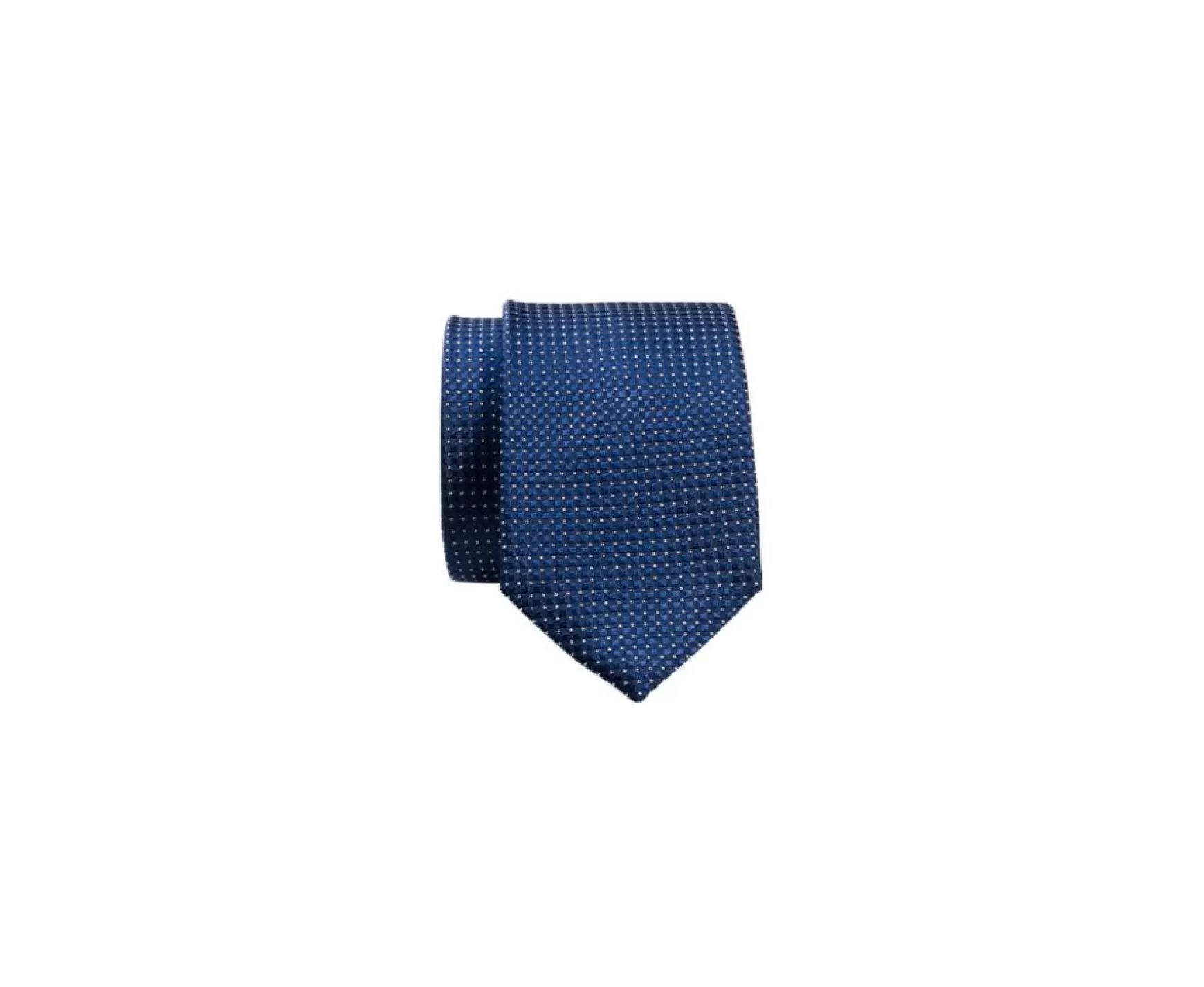 Bexley | Squared Silk Tie Petrol Blue & White