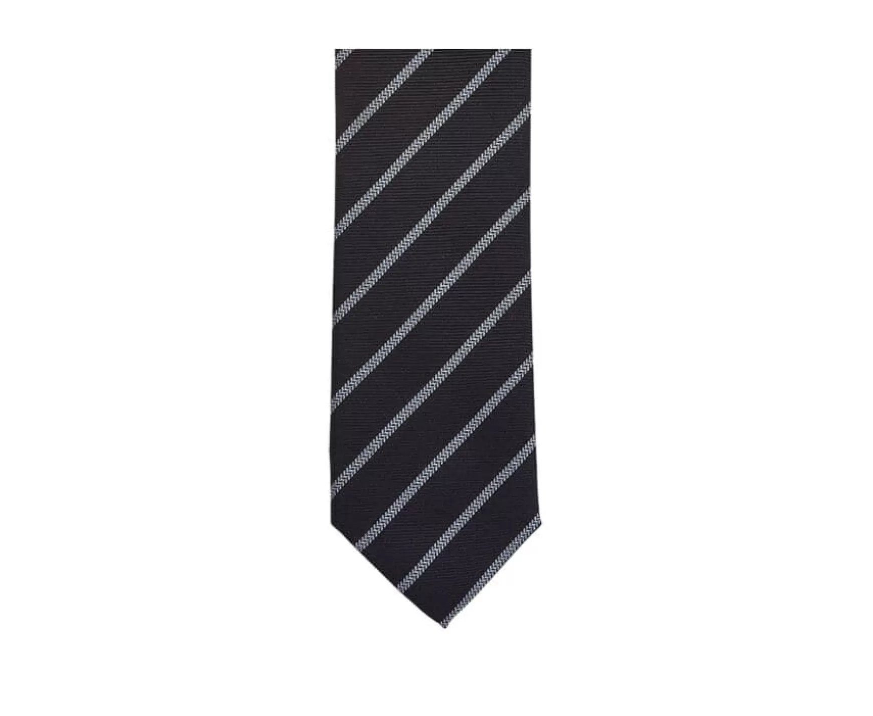 Bexley | Striped Silk Tie Navy And Sky Blue